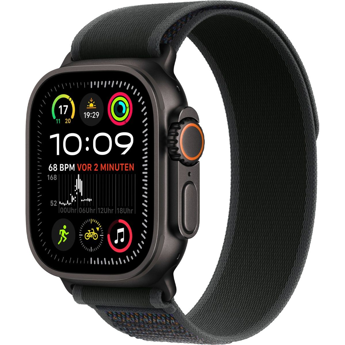 Смарт-годинник Apple Watch Ultra 2 49mm Black Titanium Case with Black Trail Loop S/M (MX4U3)
Смарт-годинник Apple Watch Ultra 2 49mm Black Titanium Case with Black Trail Loop S/M (MX4U3)