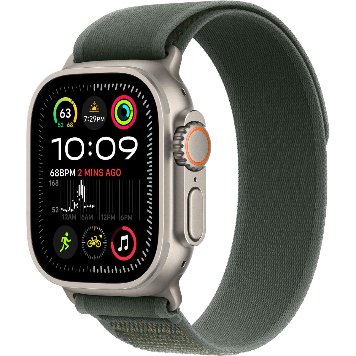 Смарт-годинник Apple Watch Ultra 2 49mm Natural Titanium Case with Green Trail Loop S/M (MYT73+MXTN3)
Смарт-годинник Apple Watch Ultra 2 49mm Natural Titanium Case with Green Trail Loop S/M (MYT73+MXTN3)