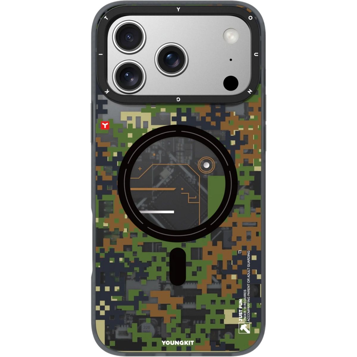 Чехол YoungKit Camouflage with Magnetic Ring для Apple iPhone 17 Pro Jungle Camo
Чехол YoungKit Camouflage with Magnetic Ring для Apple iPhone 17 Pro Jungle Camo