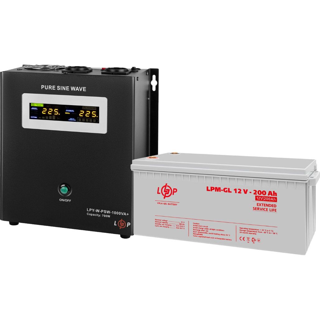 Джерело безперебійного живлення (ДБЖ) LogicPower LPY-W-PSW-1000VA + LPM-GL батарея 12V - 200Ah (5869)
Джерело безперебійного живлення (ДБЖ) LogicPower LPY-W-PSW-1000VA + LPM-GL батарея 12V - 200Ah (5869)