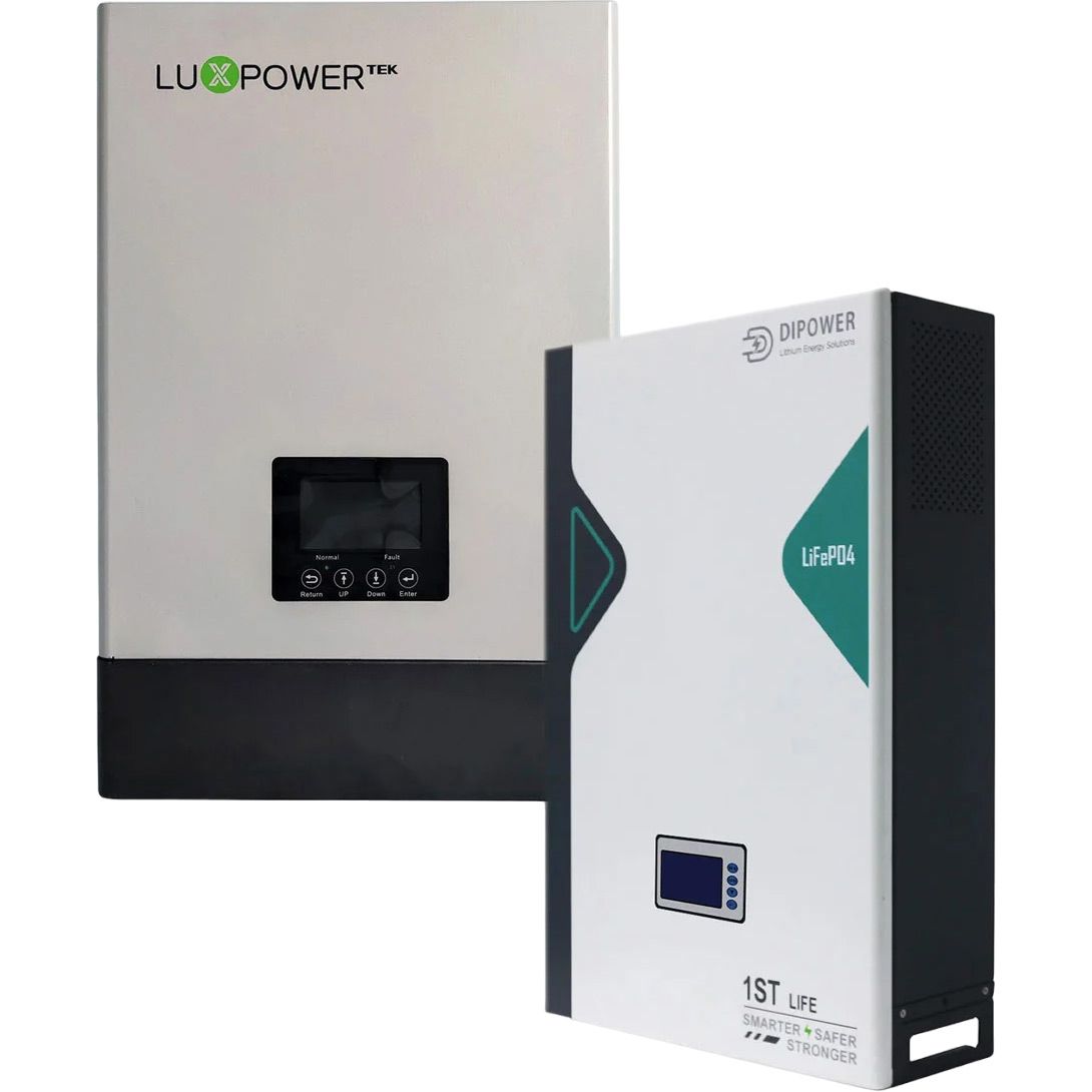 Гібридний сонячний інвертор LuxPower SNA5000 Wide + Dipower LiFePO4 5120Wh (SNA5000-WPV+DP-51-100-wallmntd)
Гібридний сонячний інвертор LuxPower SNA5000 Wide + Dipower LiFePO4 5120Wh (SNA5000-WPV+DP-51-100-wallmntd)