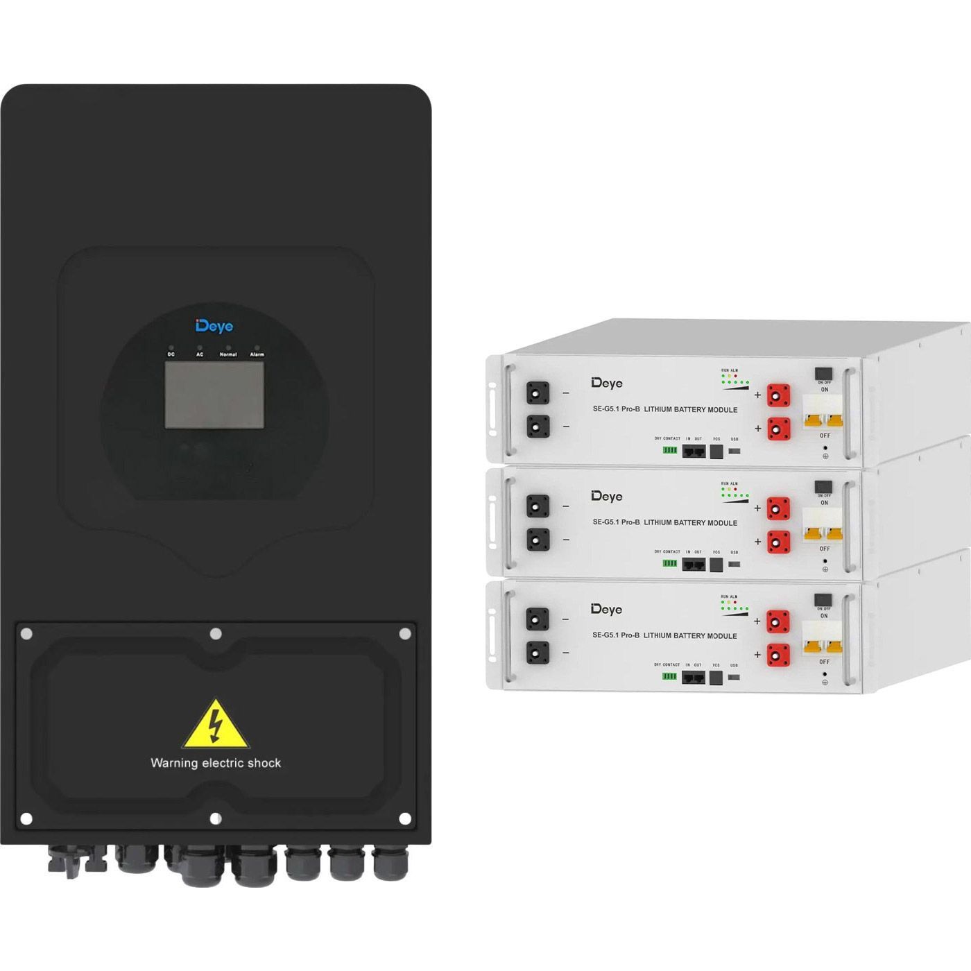 Система хранения энергии Deye SUN-6K-SG03 Black 6kW + 3 АКБ SE-G5.1 Pro-B 15.3Wh (51.2V/100Ah/5120Wh)
Система хранения энергии Deye SUN-6K-SG03 Black 6kW + 3 АКБ SE-G5.1 Pro-B 15.3Wh (51.2V/100Ah/5120Wh)