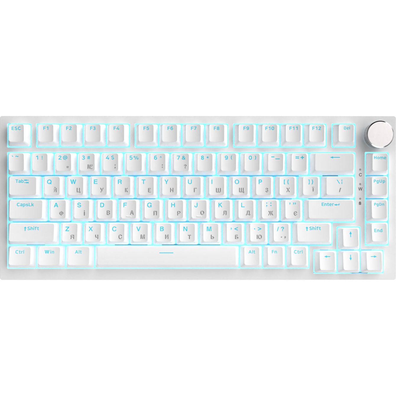 Клавиатура Ajazz AK820 Red Switch White (AK820-R-W)
Клавиатура Ajazz AK820 Red Switch White (AK820-R-W)