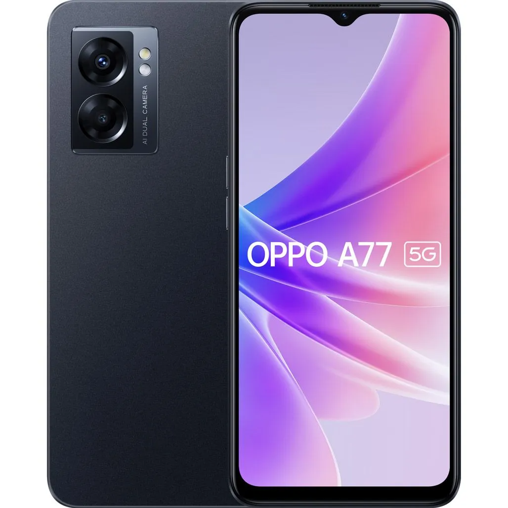Смартфон Oppo A77 5G 6/128GB Midnight Black
Смартфон Oppo A77 5G 6/128GB Midnight Black
