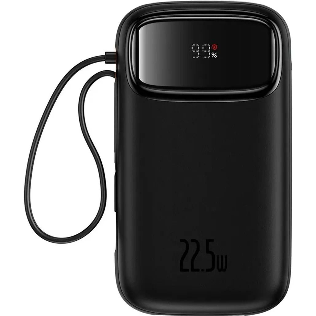Зовнішній акумулятор Baseus QPow2 Dual Cable 20000mAh 22.5W Black (P10055000112-B1)
Зовнішній акумулятор Baseus QPow2 Dual Cable 20000mAh 22.5W Black (P10055000112-B1)