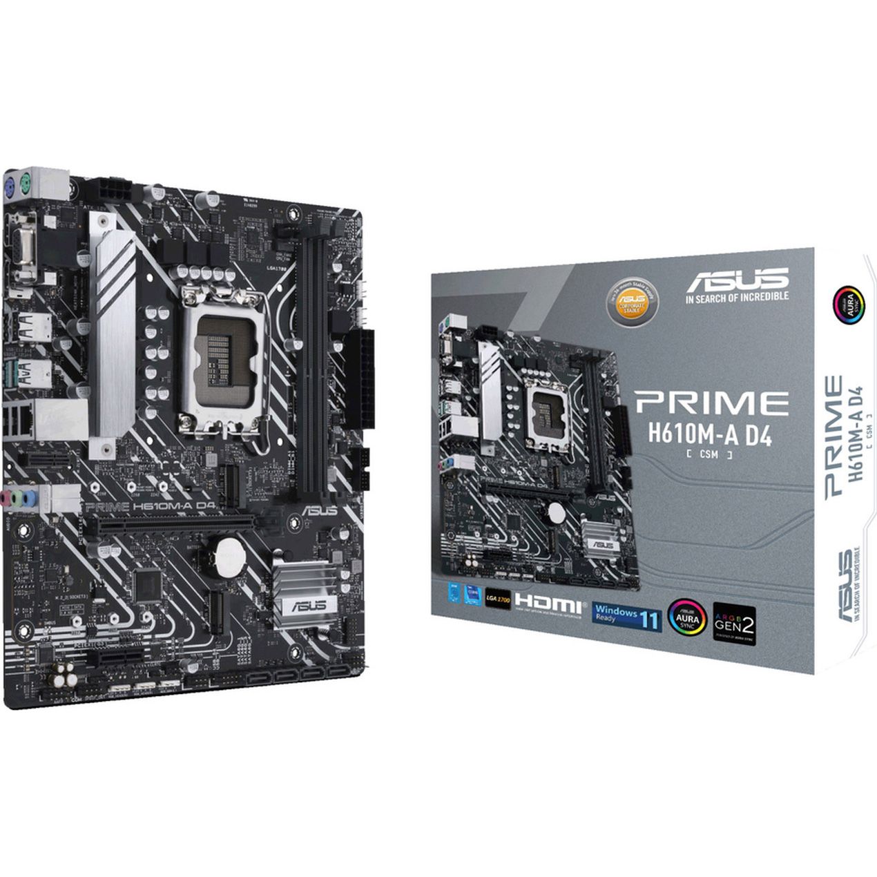 Материнская плата Asus Prime H610M-A D4-CSM
Материнская плата Asus Prime H610M-A D4-CSM