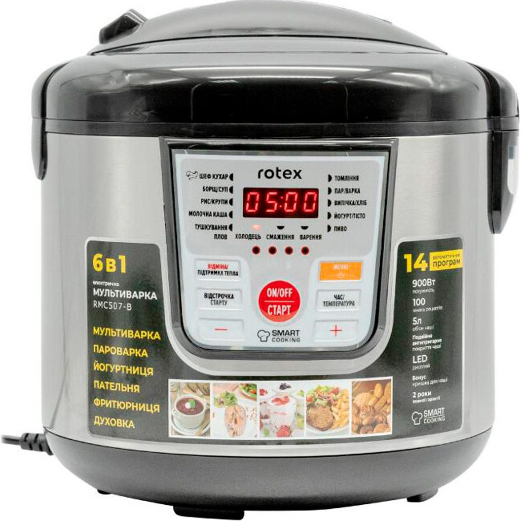 Мультиварка Rotex RMC507-B
Мультиварка Rotex RMC507-B