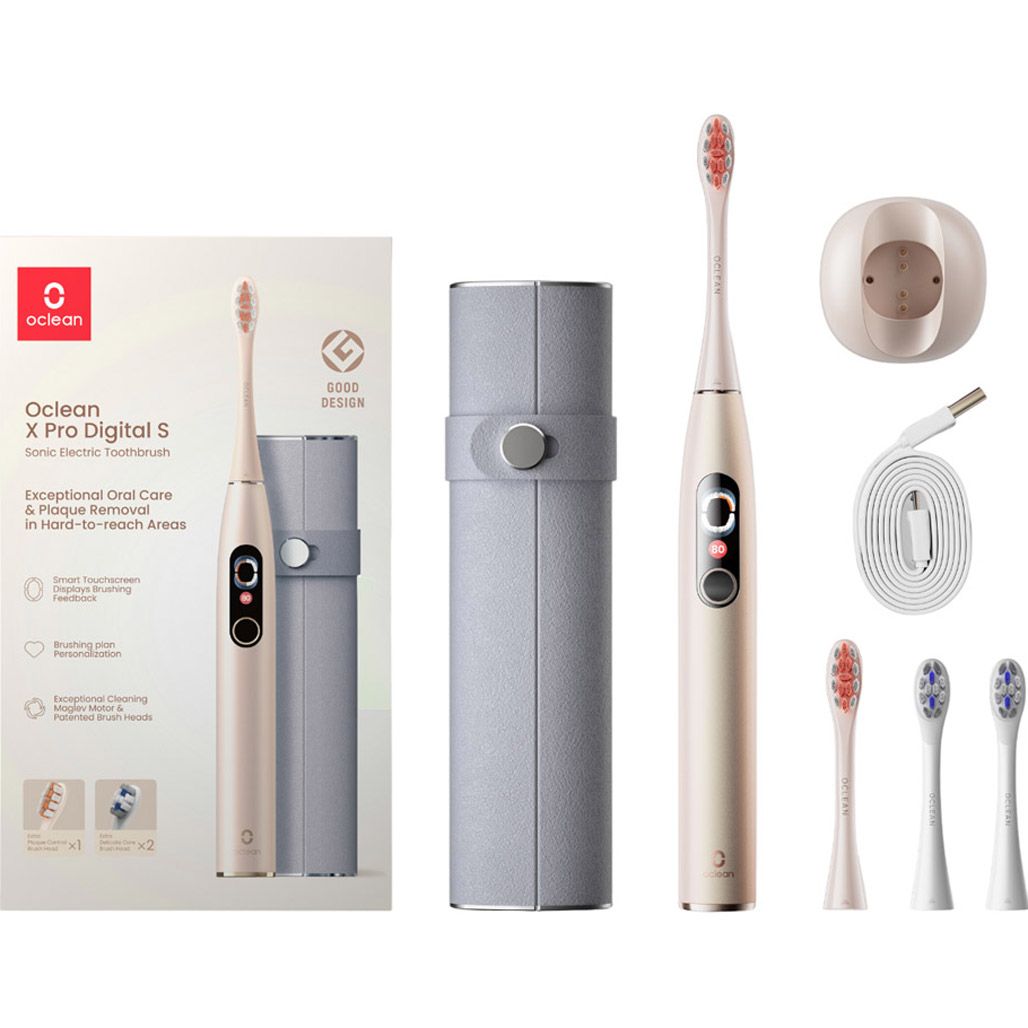 Електрична зубна щітка Oclean X Pro Digital Set Electric Toothbrush Champagne Gold
Електрична зубна щітка Oclean X Pro Digital Set Electric Toothbrush Champagne Gold