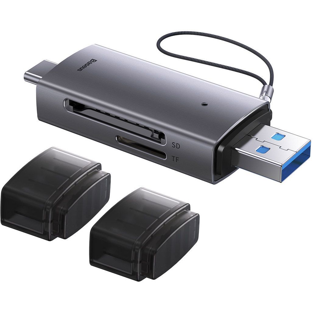 Кардридер Baseus Airjoy USB-A & USB-C to SD/TF Grey (WKQX060113)
Кардридер Baseus Airjoy USB-A & USB-C to SD/TF Grey (WKQX060113)