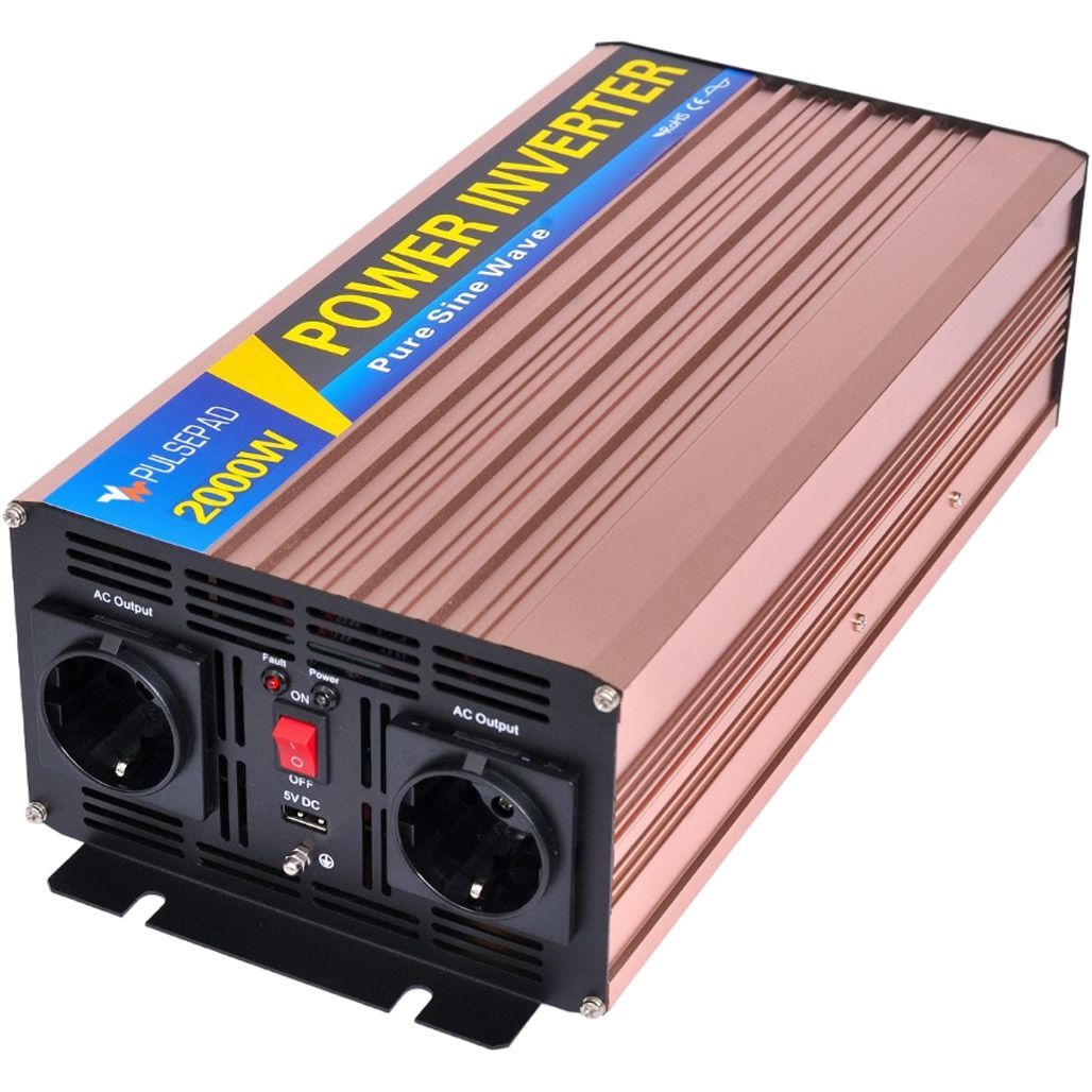 Автомобильный инвертор Pulsepad PSW-2000 12V 2000W Pure Sine Wave
Автомобильный инвертор Pulsepad PSW-2000 12V 2000W Pure Sine Wave