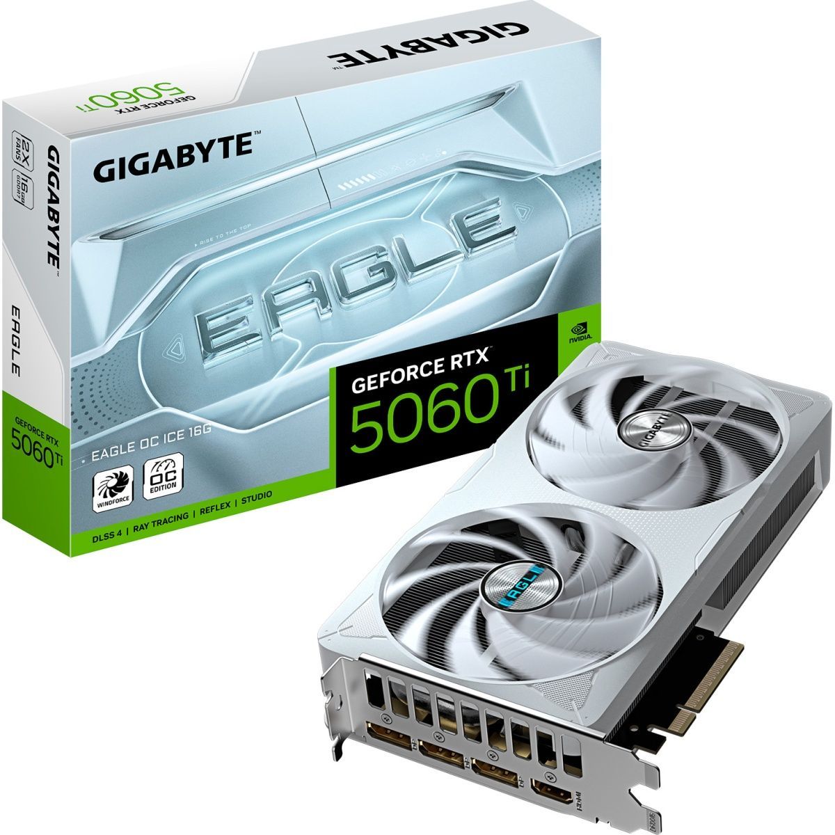 Відеокарта Gigabyte GeForce RTX 5060 Ti Eagle OC Ice 16G (GV-N506TEAGLEOC ICE-16GD) UA
Відеокарта Gigabyte GeForce RTX 5060 Ti Eagle OC Ice 16G (GV-N506TEAGLEOC ICE-16GD) UA