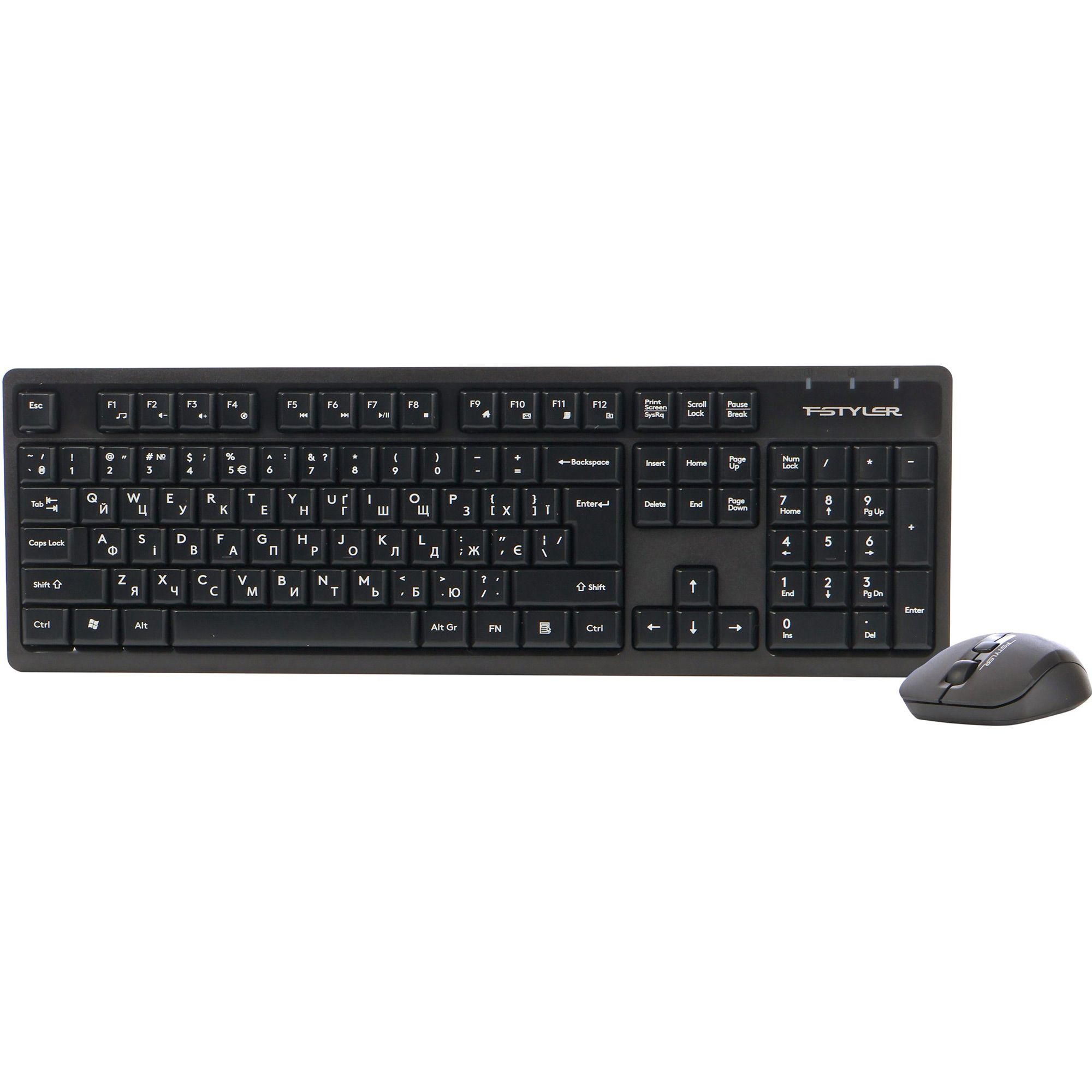 Комплект (клавиатура + мышь) A4Tech Fstyler FG1200 Black
Комплект (клавиатура + мышь) A4Tech Fstyler FG1200 Black