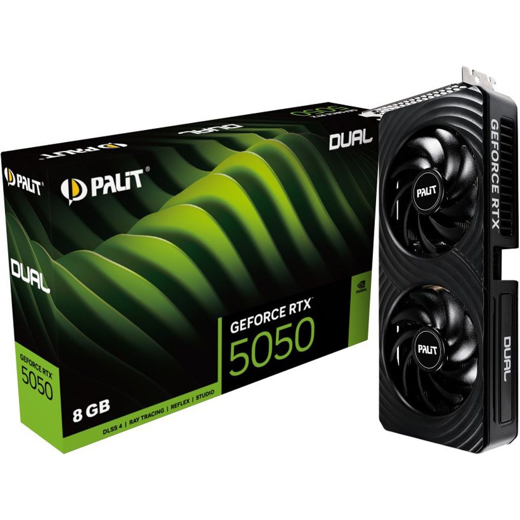 Видеокарта Palit GeForce RTX 5050 Dual (NE65050019P1-GB2070D) UA
Видеокарта Palit GeForce RTX 5050 Dual (NE65050019P1-GB2070D) UA