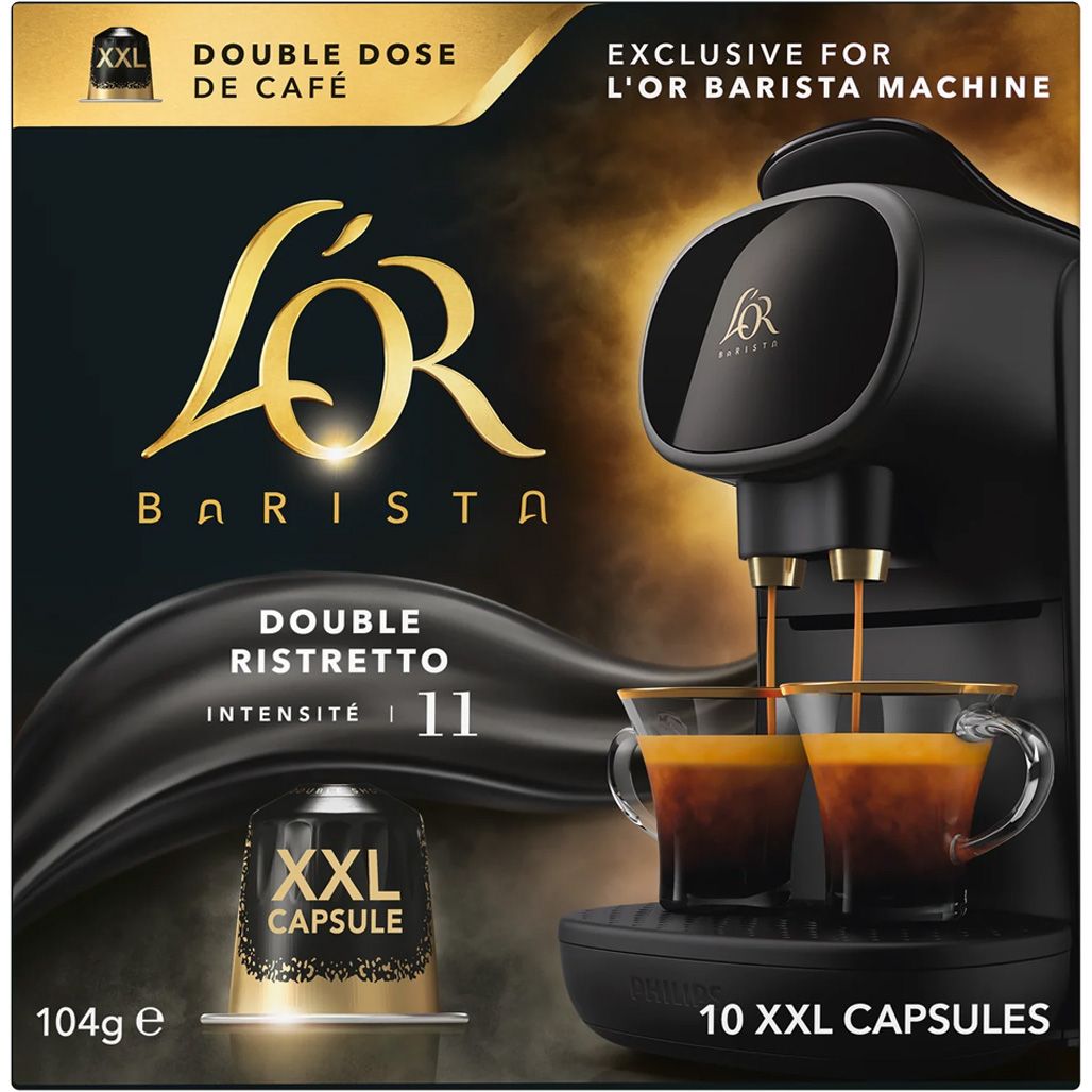 Кофе в капсулах L'or Barista Double Ristretto XXL 10шт (8711000422069)
Кофе в капсулах L'or Barista Double Ristretto XXL 10шт (8711000422069)