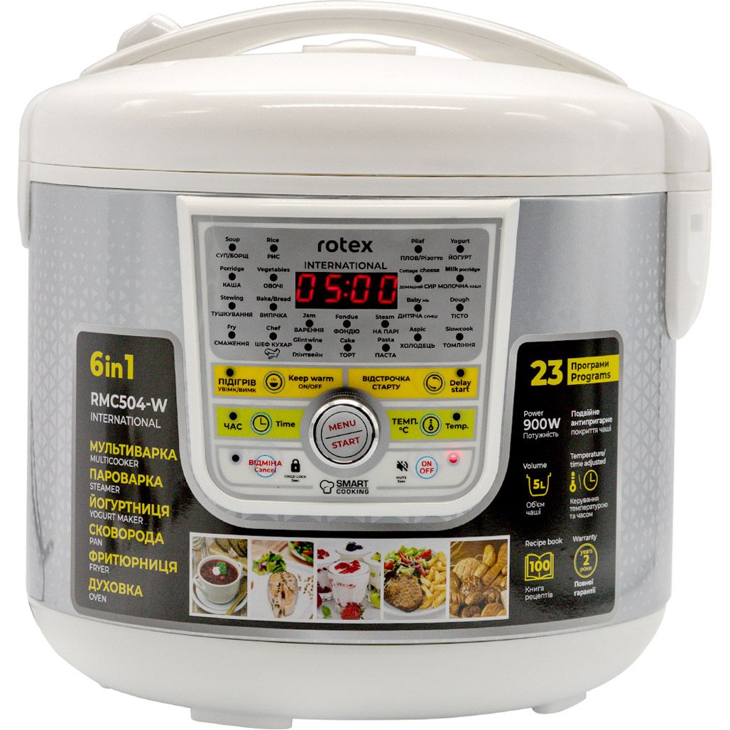 Мультиварка Rotex RMC504-W
Мультиварка Rotex RMC504-W