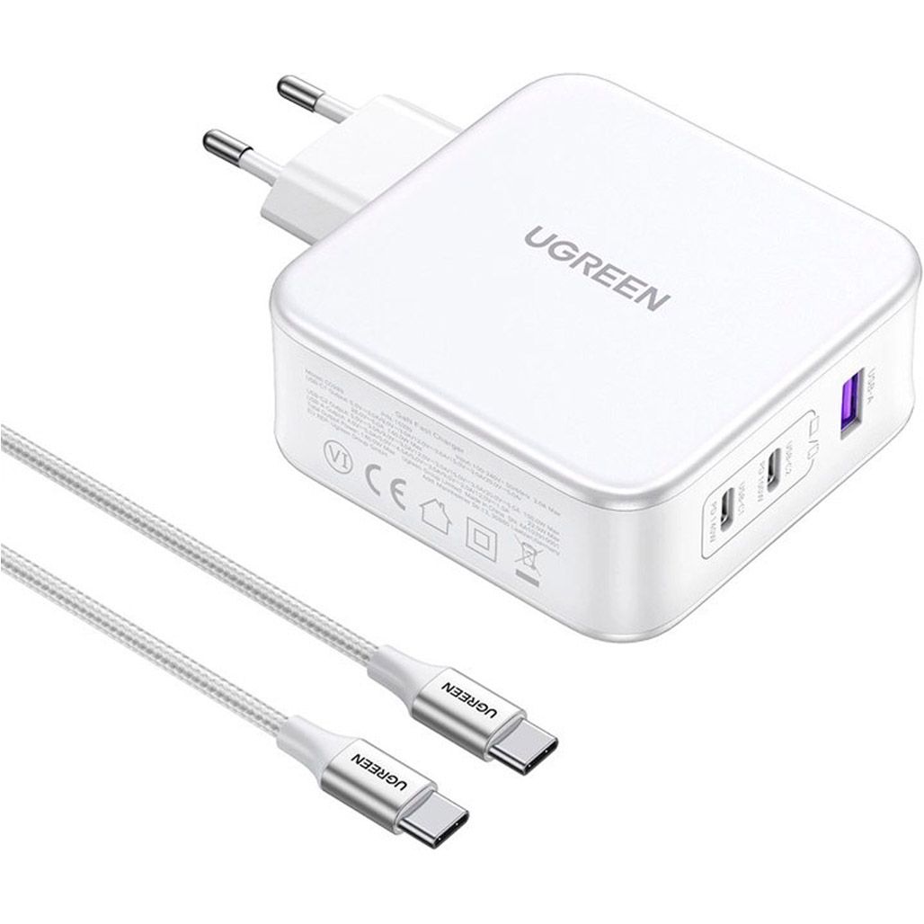 Сетевое зарядное устройство Ugreen CD289 GaN Fast Charger 140W + Cable USB-C White (15339)
Сетевое зарядное устройство Ugreen CD289 GaN Fast Charger 140W + Cable USB-C White (15339)