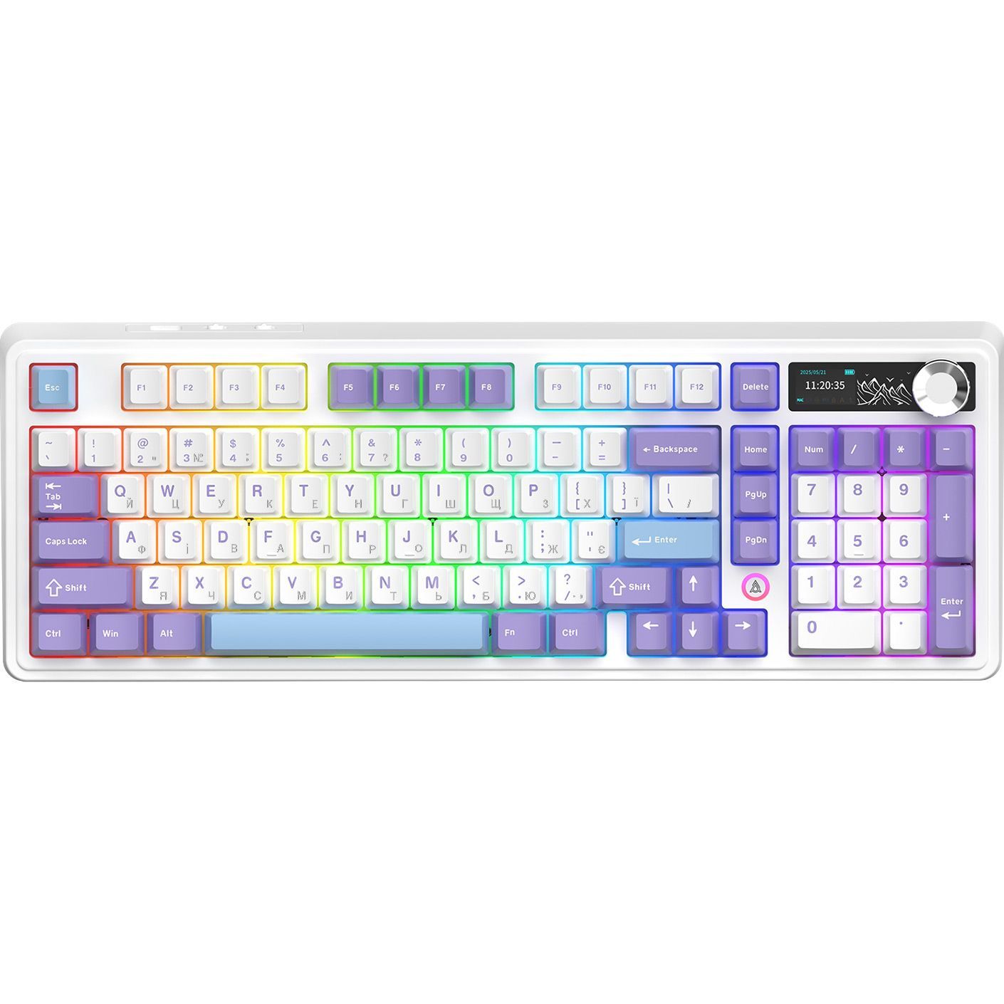 Клавиатура Ajazz AK980 V2 Maillard Switch Purple/White/Blue (AK980-V2-M-PWB)
Клавиатура Ajazz AK980 V2 Maillard Switch Purple/White/Blue (AK980-V2-M-PWB)