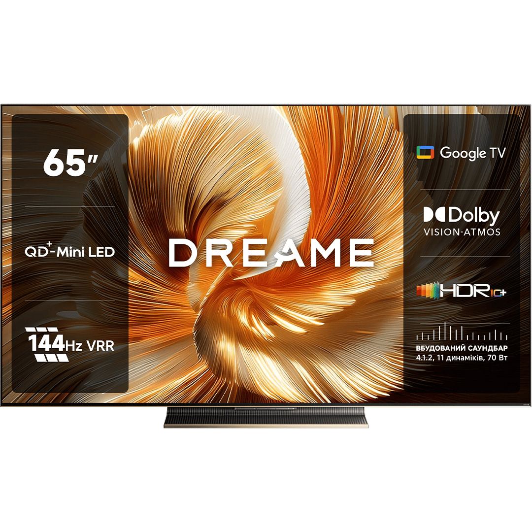 Телевизор Dreame Aura S100 65` QLED Ultra HD 4K (65S100)
Телевизор Dreame Aura S100 65` QLED Ultra HD 4K (65S100)