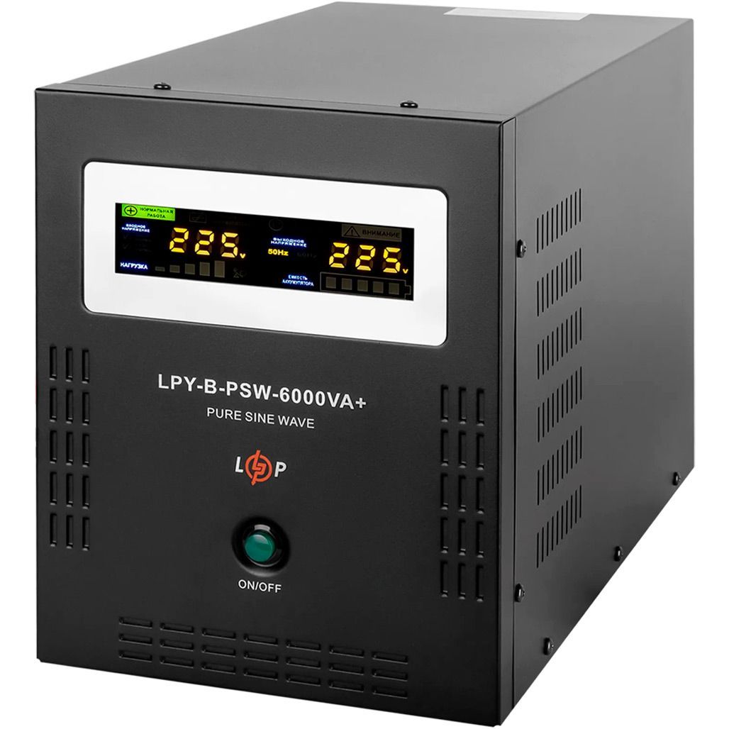 Джерело безперебійного живлення (ДБЖ) LogicPower LPY-B-PSW-6000VA+ 4200Вт 10A/20A (6615) 
Джерело безперебійного живлення (ДБЖ) LogicPower LPY-B-PSW-6000VA+ 4200Вт 10A/20A (6615)