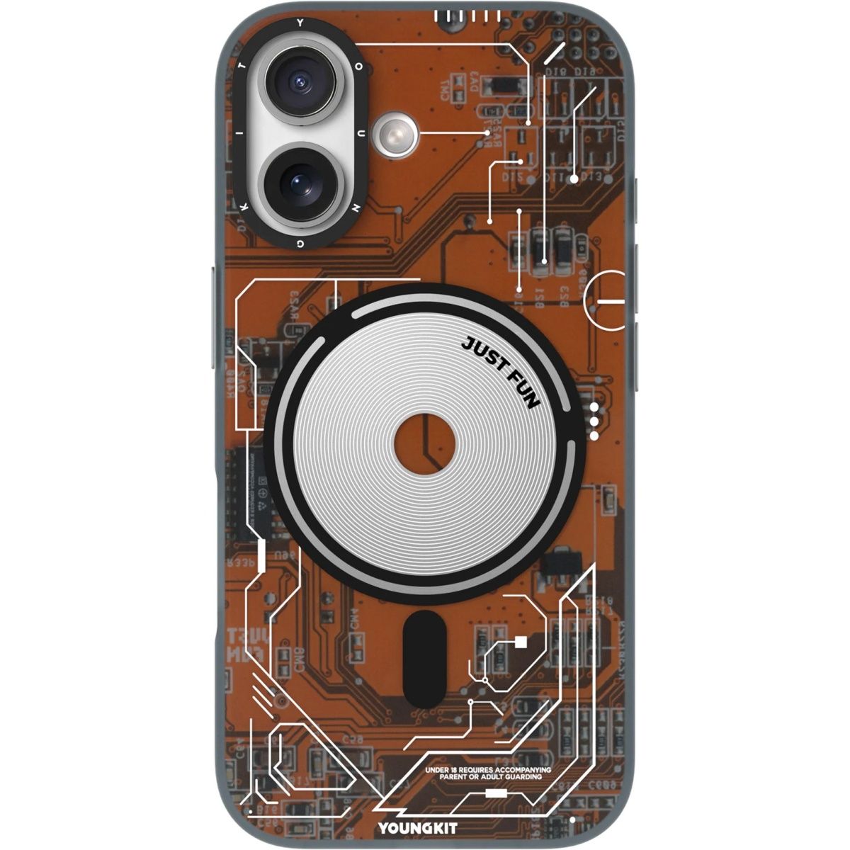Чехол YoungKit Futuristic Circuit Board with Magnetic Ring для Apple iPhone 17 Orange
Чехол YoungKit Futuristic Circuit Board with Magnetic Ring для Apple iPhone 17 Orange