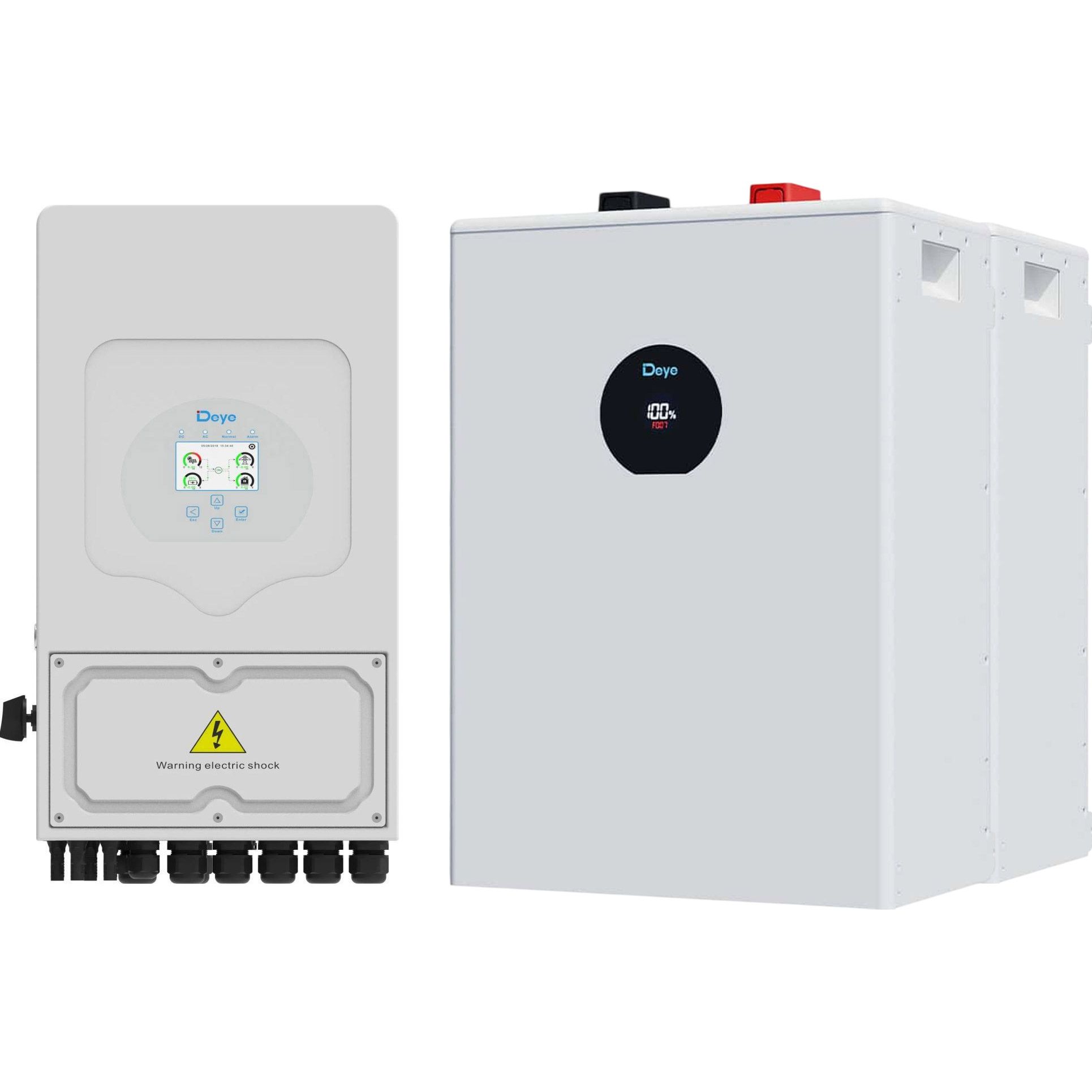 Система хранения энергии Deye SUN-5K-SG05 5kW + 2 АКБ SE-F12-C 23.6kWh (51.2V/230Ah/11800Wh)
Система хранения энергии Deye SUN-5K-SG05 5kW + 2 АКБ SE-F12-C 23.6kWh (51.2V/230Ah/11800Wh)