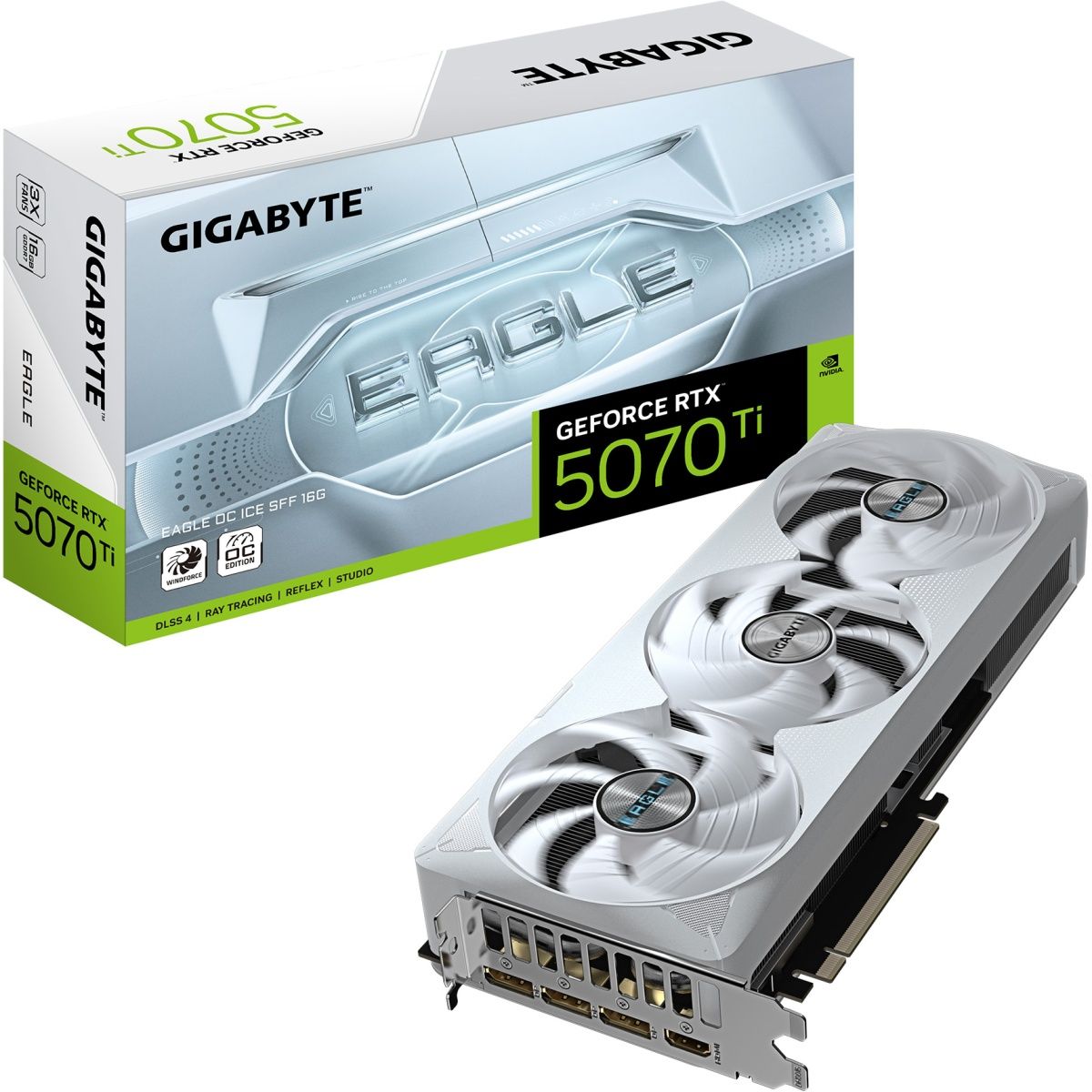 Видеокарта Gigabyte GeForce RTX 5070 Ti EAGLE ICE SFF OC 16G (GV-N507TEAGLEOC ICE-16GD) EU
Видеокарта Gigabyte GeForce RTX 5070 Ti EAGLE ICE SFF OC 16G (GV-N507TEAGLEOC ICE-16GD) EU