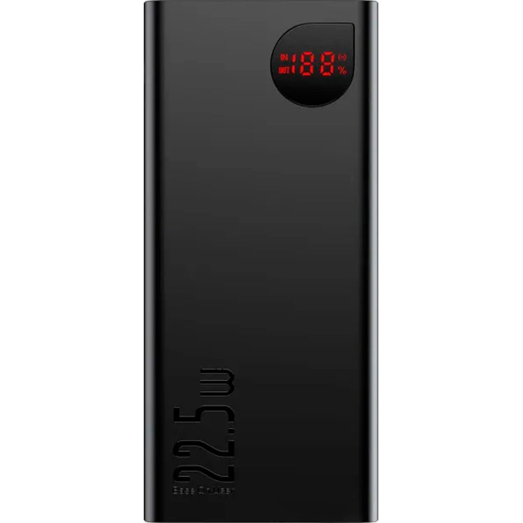 Зовнішній акумулятор Baseus Adaman Metal Digital Display Overseas Edition 22.5W 10000mAh Black (PPAD070001)
Зовнішній акумулятор Baseus Adaman Metal Digital Display Overseas Edition 22.5W 10000mAh Black (PPAD070001)