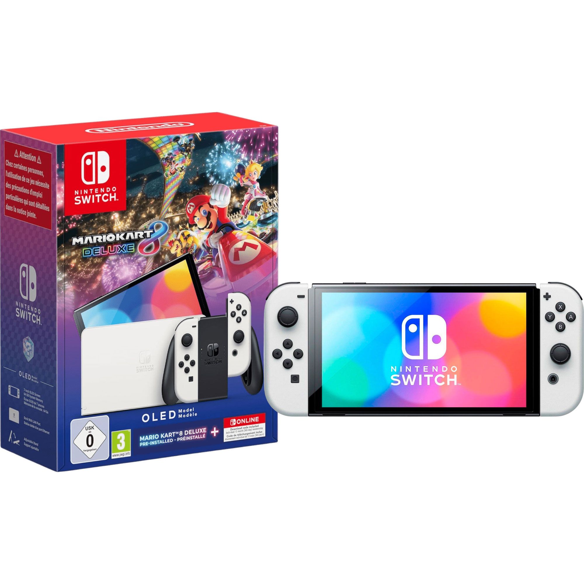 Портативна ігрова консоль Nintendo Switch OLED with White Joy-Con + Mario Kart 8 Deluxe
Портативна ігрова консоль Nintendo Switch OLED with White Joy-Con + Mario Kart 8 Deluxe