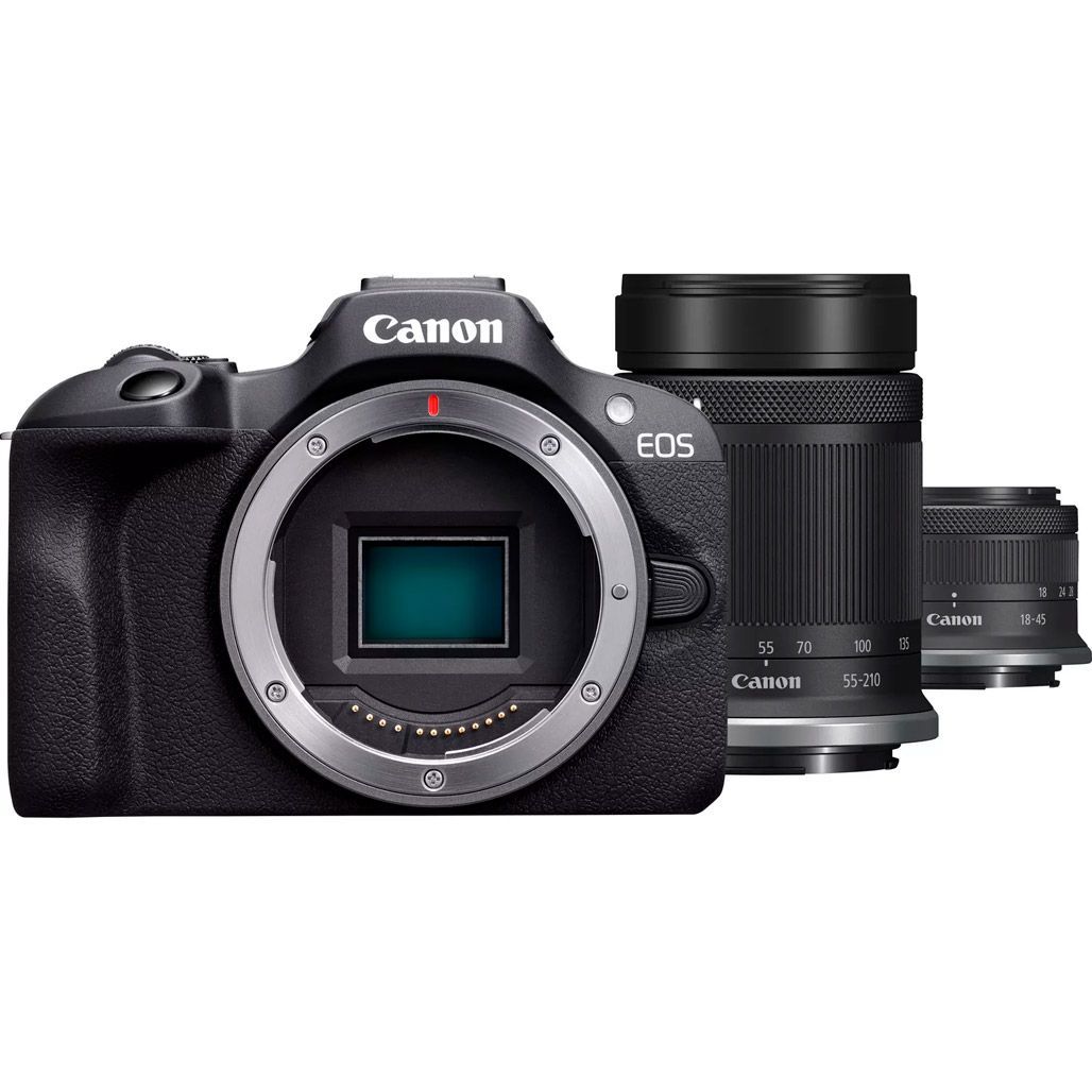 Беззеркальный фотоаппарат Canon EOS R100 Kit RF-S 18-45mm + RF-S 55-210mm IS STM (6052C036)
Беззеркальный фотоаппарат Canon EOS R100 Kit RF-S 18-45mm + RF-S 55-210mm IS STM (6052C036)
