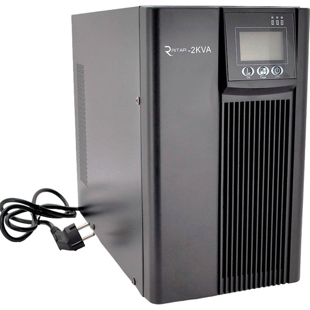 Источник бесперебойного питания (ИБП) Ritar PT-2KL-LCD 2000VA/1600W
Источник бесперебойного питания (ИБП) Ritar PT-2KL-LCD 2000VA/1600W