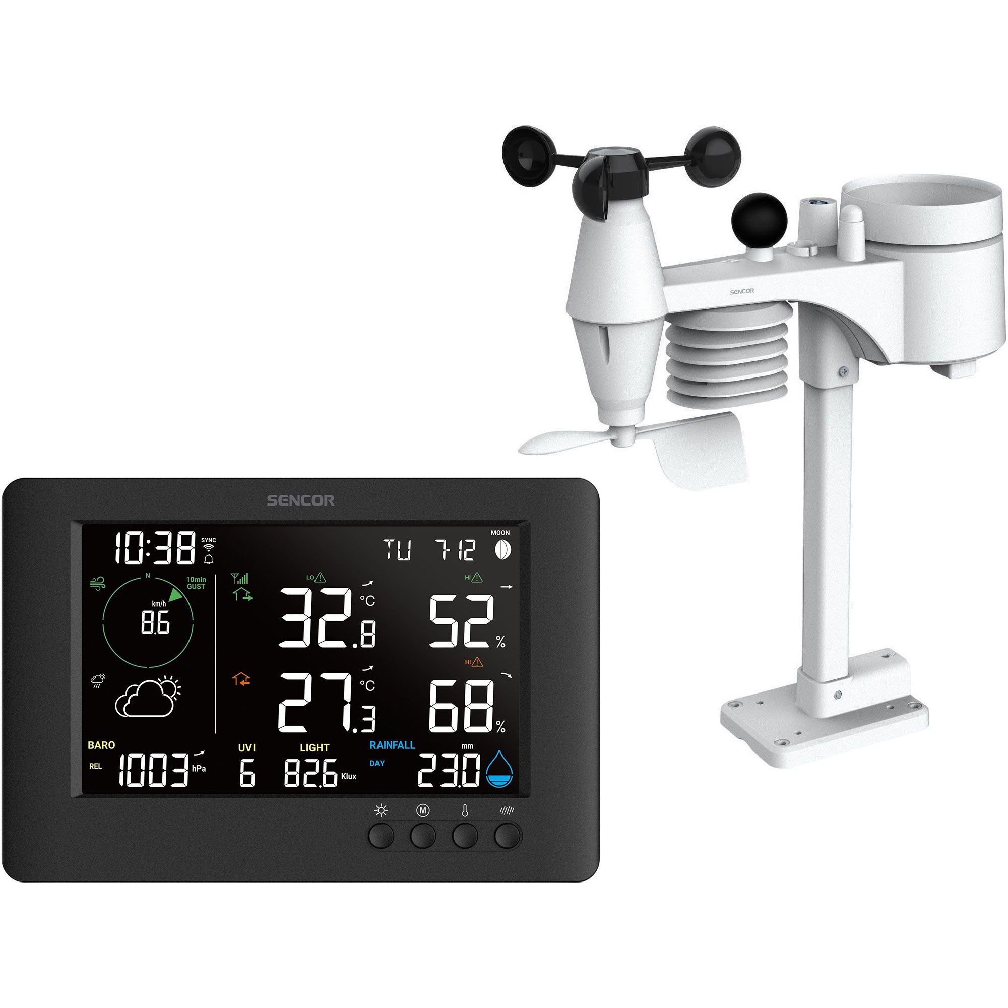 Розумна метеостанція Sencor SWS 10500 WIFI
Розумна метеостанція Sencor SWS 10500 WIFI