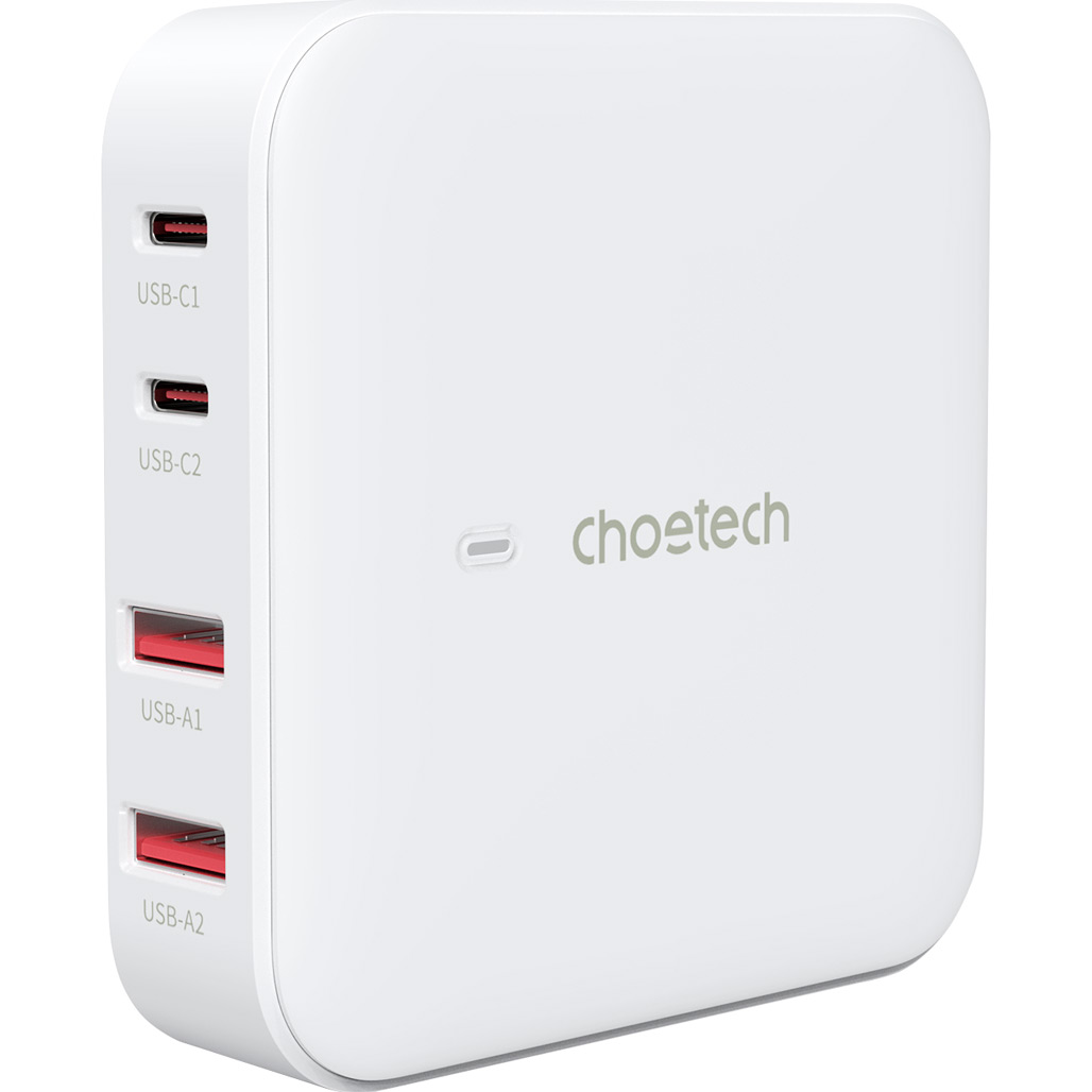 Мережевий зарядний пристрій Choetech PD8008 100W Desktop GaN Charger White (PD8008-EU-WH)
Мережевий зарядний пристрій Choetech PD8008 100W Desktop GaN Charger White (PD8008-EU-WH)