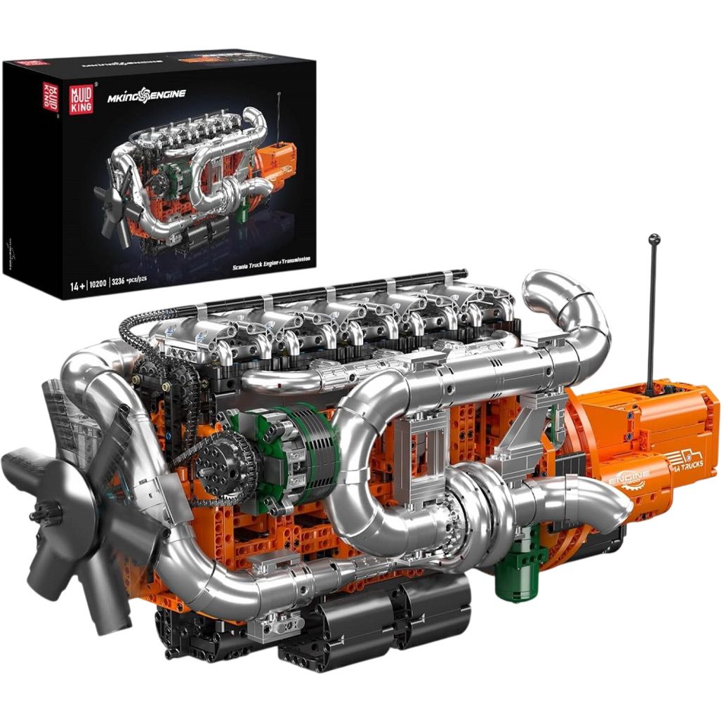 Конструктор Mould King Mking Двигатель и коробка передач Inline-6 Truck (10200)
Конструктор Mould King Mking Двигатель и коробка передач Inline-6 Truck (10200)