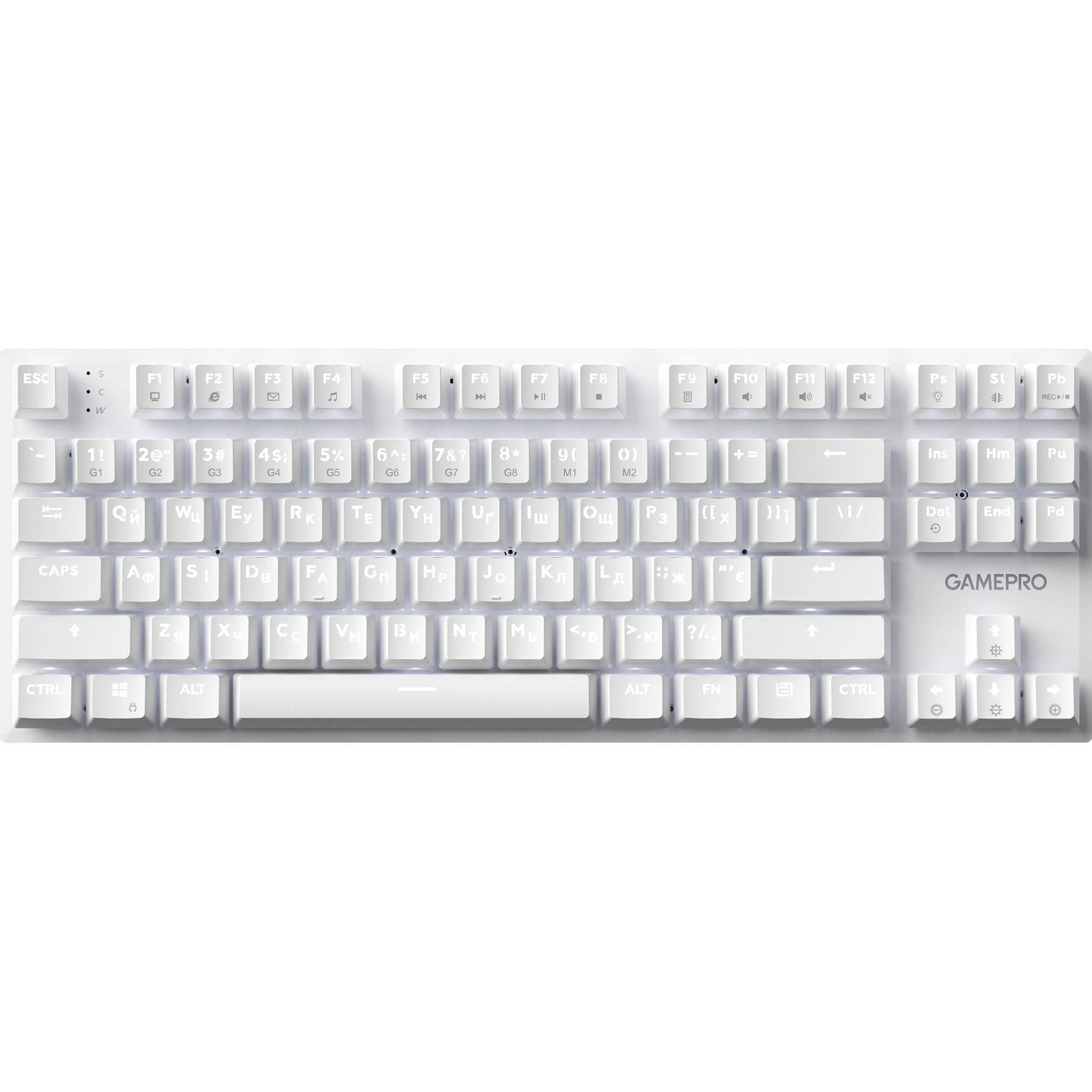 Клавиатура GamePro Genesis Joker MK124W Outemu Red Swithes White
Клавиатура GamePro Genesis Joker MK124W Outemu Red Swithes White