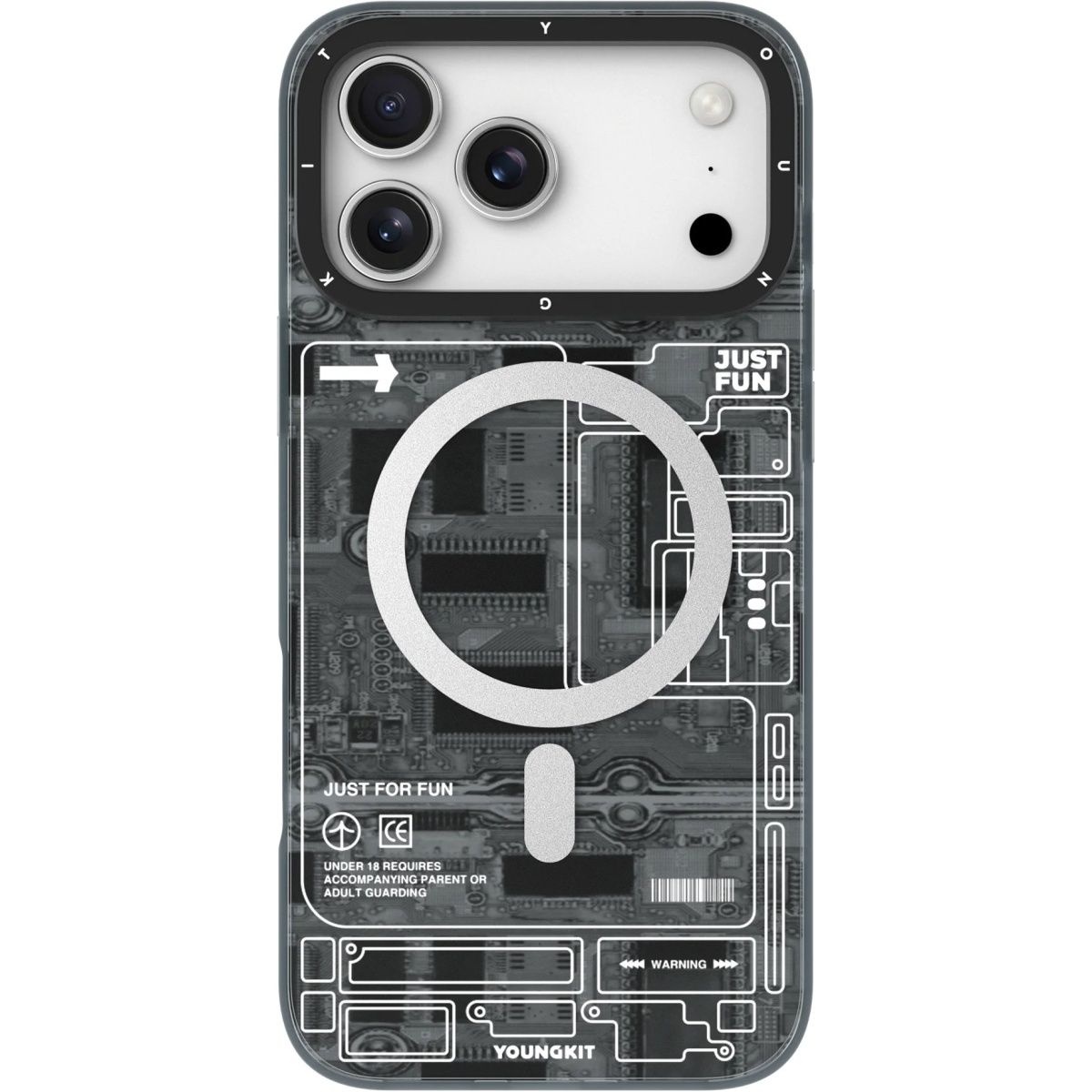 Чехол YoungKit Futuristic Circuit Board with Magnetic Ring для Apple iPhone 17 Pro Black
Чехол YoungKit Futuristic Circuit Board with Magnetic Ring для Apple iPhone 17 Pro Black