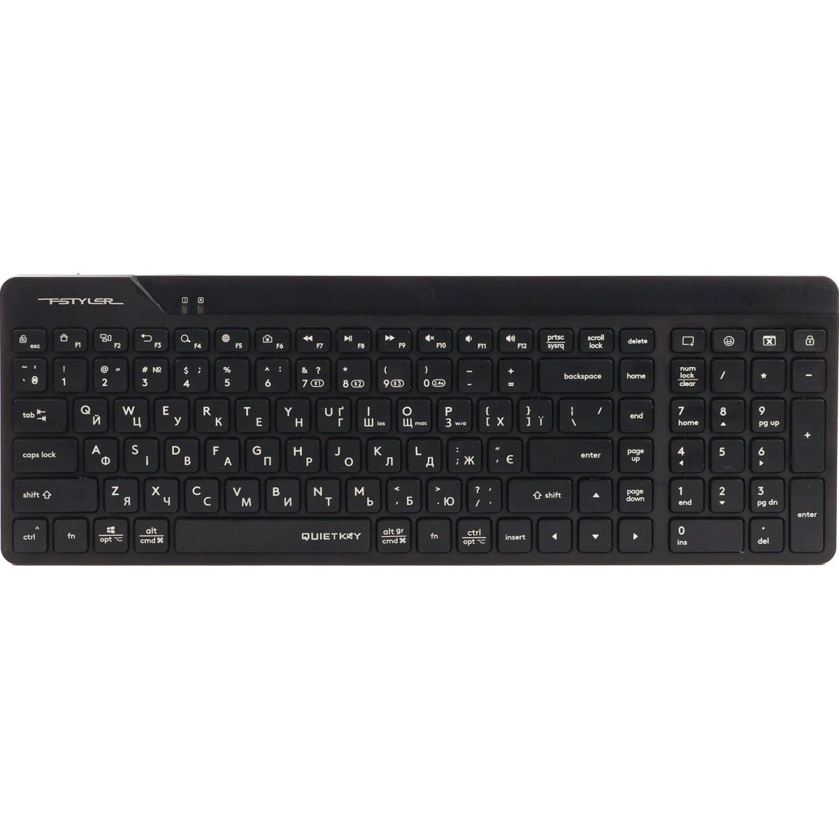 Клавиатура A4Tech Fstyler FBK23 AS Black
Клавиатура A4Tech Fstyler FBK23 AS Black