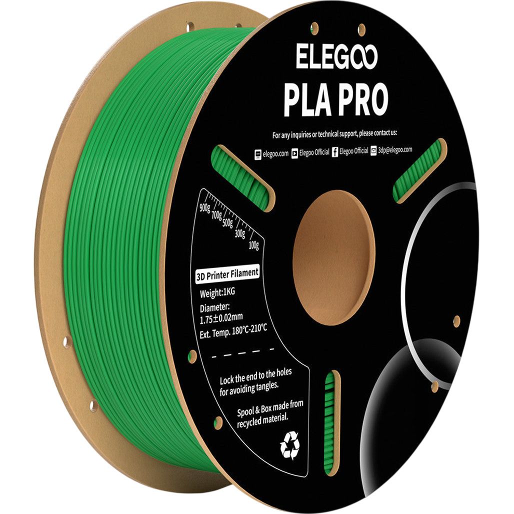 Филамент для 3D-принтеров Elegoo PLA PRO 1kg Green (50.203.0193)
Филамент для 3D-принтеров Elegoo PLA PRO 1kg Green (50.203.0193)