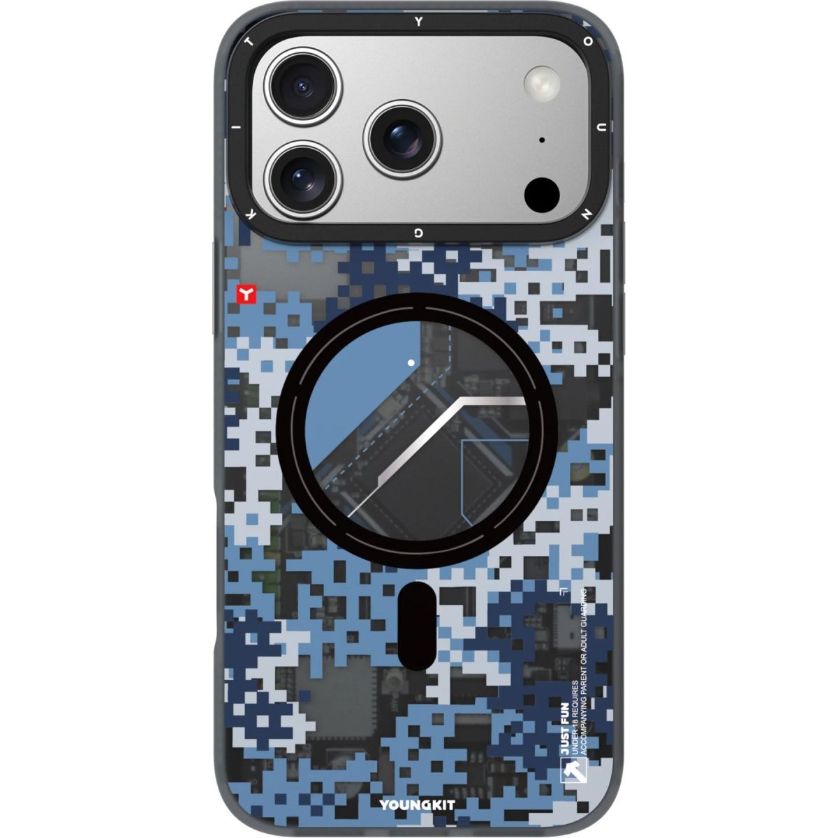 Чехол YoungKit Camouflage with Magnetic Ring для Apple iPhone 17 Pro Blue Camo
Чехол YoungKit Camouflage with Magnetic Ring для Apple iPhone 17 Pro Blue Camo