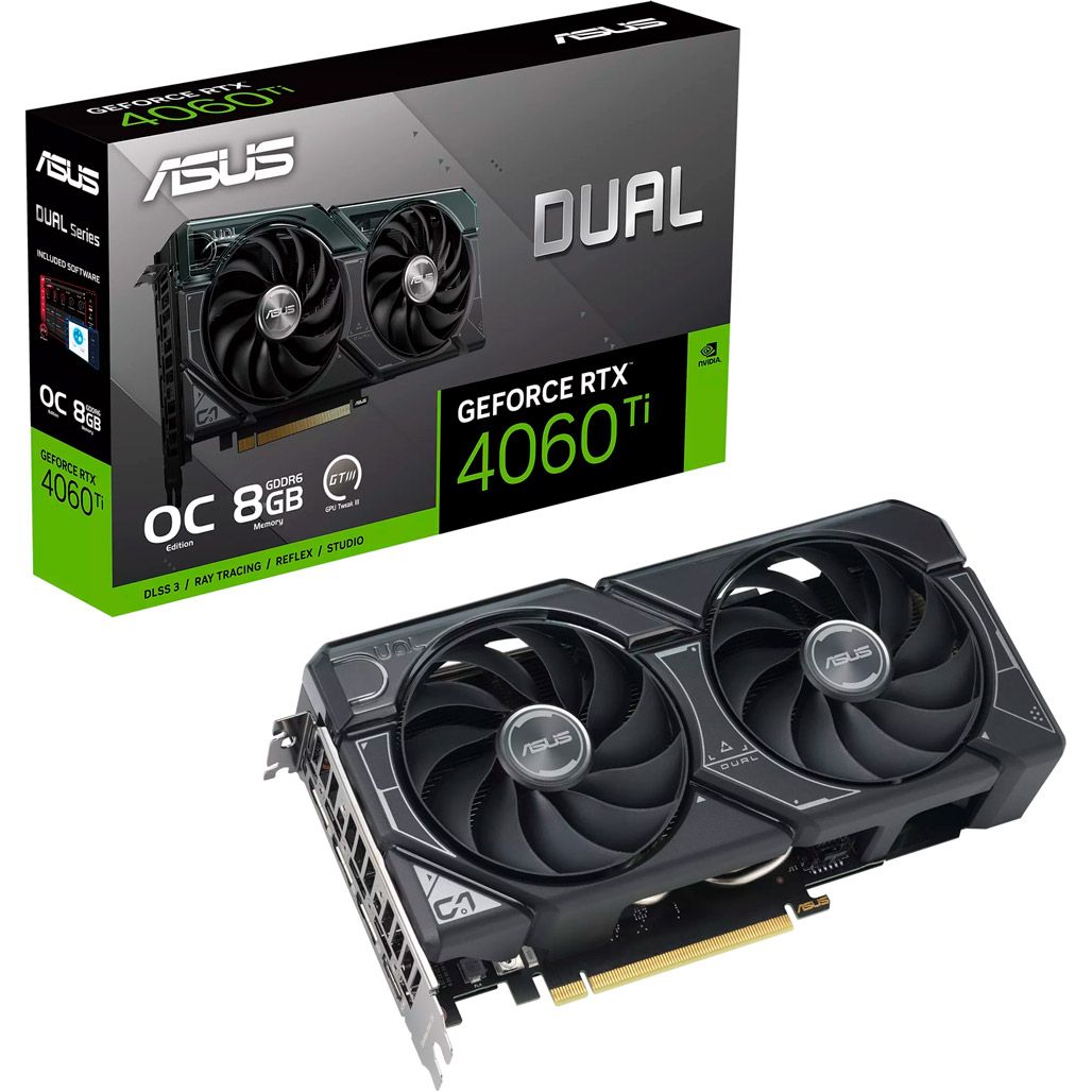 Відеокарта Asus Dual GeForce RTX 4060 Ti OC Edition 8GB GDDR6 (DUAL-RTX4060TI-O8G)
Відеокарта Asus Dual GeForce RTX 4060 Ti OC Edition 8GB GDDR6 (DUAL-RTX4060TI-O8G)