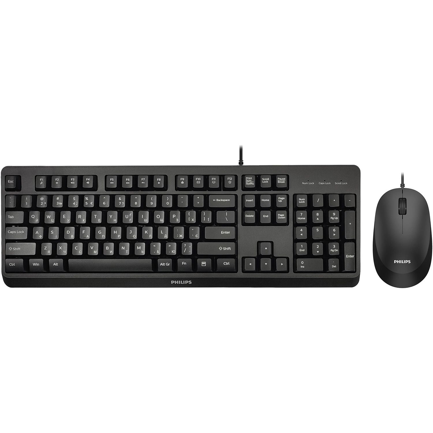 Комплект (клавиатура + мышь) Philips SPT6207BL/00 Black
Комплект (клавиатура + мышь) Philips SPT6207BL/00 Black