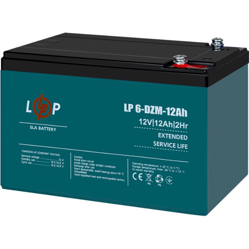 Аккумулятор LogicPower AGM 6-DZM 12V (12V/12Ah/144Wh) (9172)
Аккумулятор LogicPower AGM 6-DZM 12V (12V/12Ah/144Wh) (9172)
