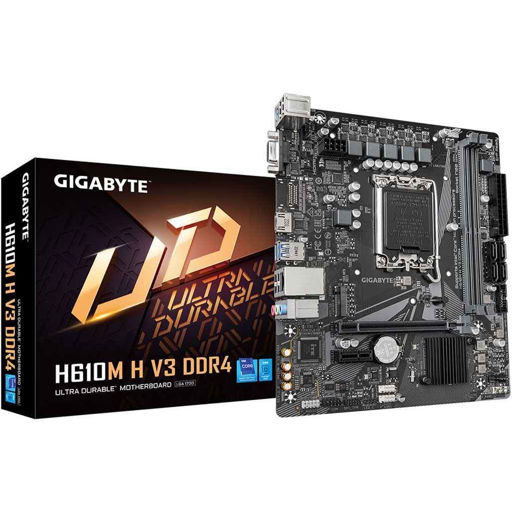 Материнская плата Gigabyte H610M H V3 DDR4
Материнская плата Gigabyte H610M H V3 DDR4