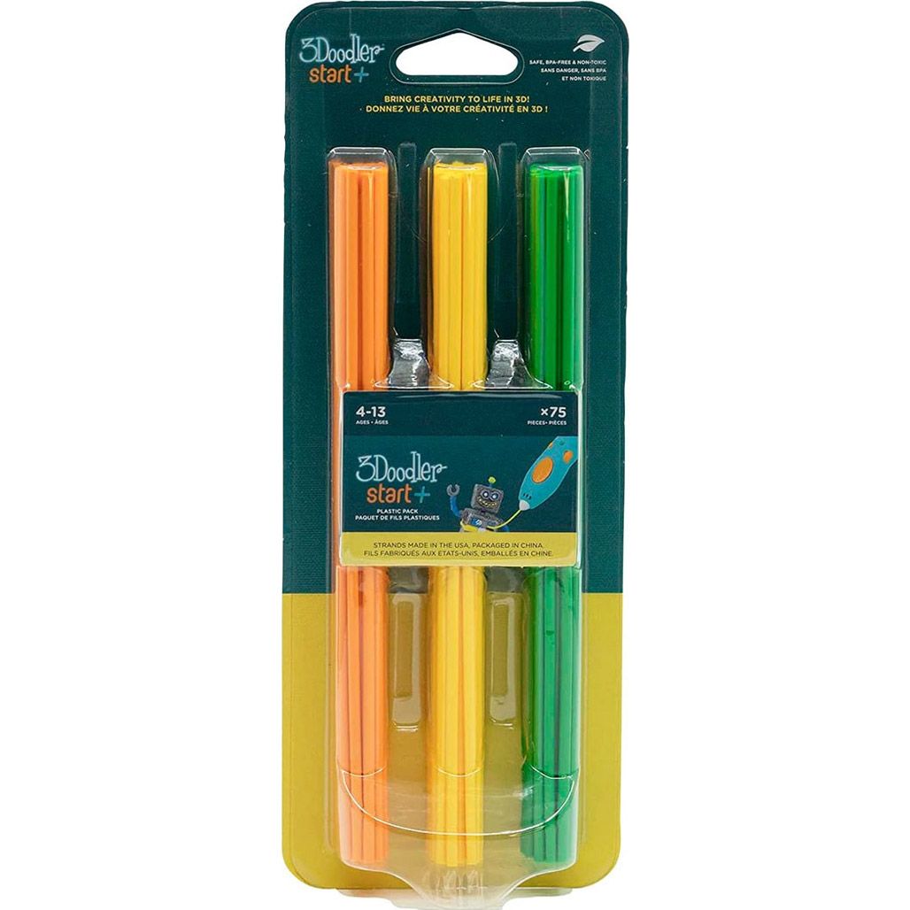 Набор стержней для 3D-ручки 3Doodler Start 75 шт Оранжевый/Желтый/Зеленый (3DS-ECO-MIX2-75)
Набор стержней для 3D-ручки 3Doodler Start 75 шт Оранжевый/Желтый/Зеленый (3DS-ECO-MIX2-75)