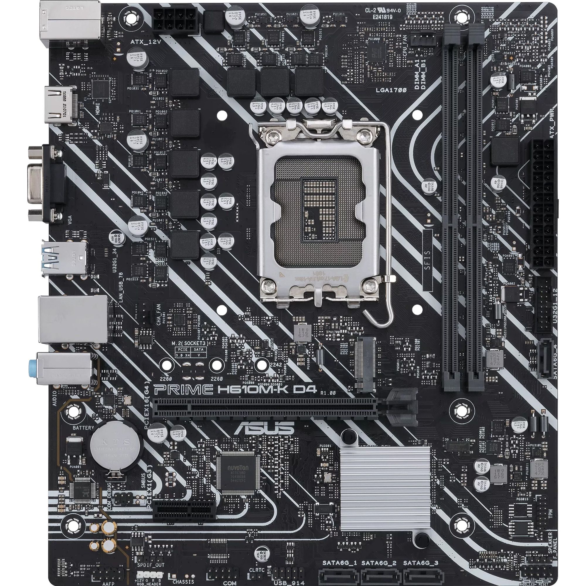 Материнская плата Asus Prime H610M-K D4 (90MB1A10-M0EAY0)
Материнская плата Asus Prime H610M-K D4 (90MB1A10-M0EAY0)