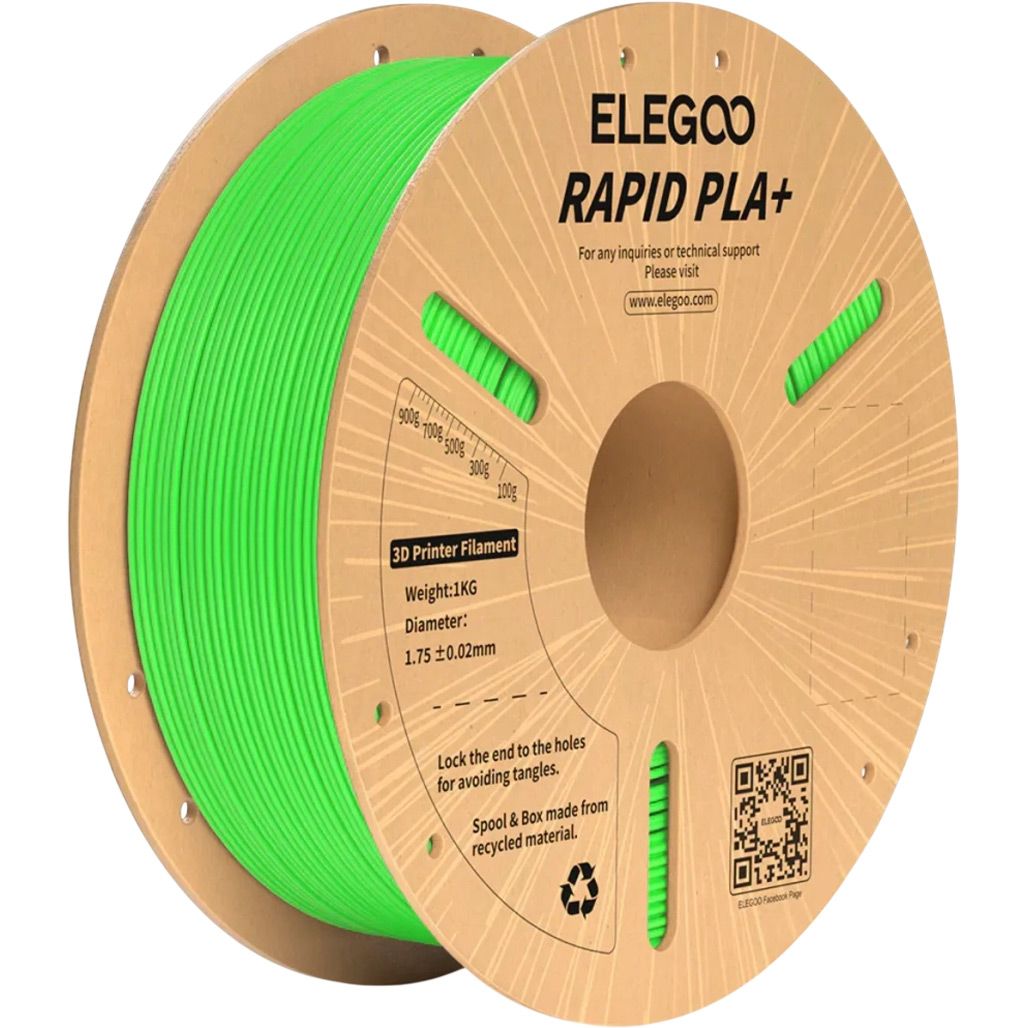 Филамент для 3D-принтеров Elegoo PLA Plus 1kg Green (50.203.0118)
Филамент для 3D-принтеров Elegoo PLA Plus 1kg Green (50.203.0118)