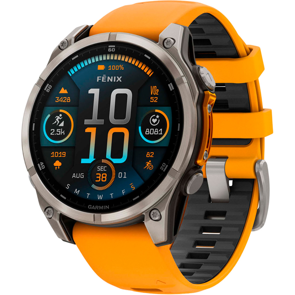 Смарт-годинник Garmin Fenix 8 AMOLED Sapphire 47mm Titanium with Spark Orange/Graphite Silicone Band (010-02904-10)
Смарт-годинник Garmin Fenix 8 AMOLED Sapphire 47mm Titanium with Spark Orange/Graphite Silicone Band (010-02904-10)