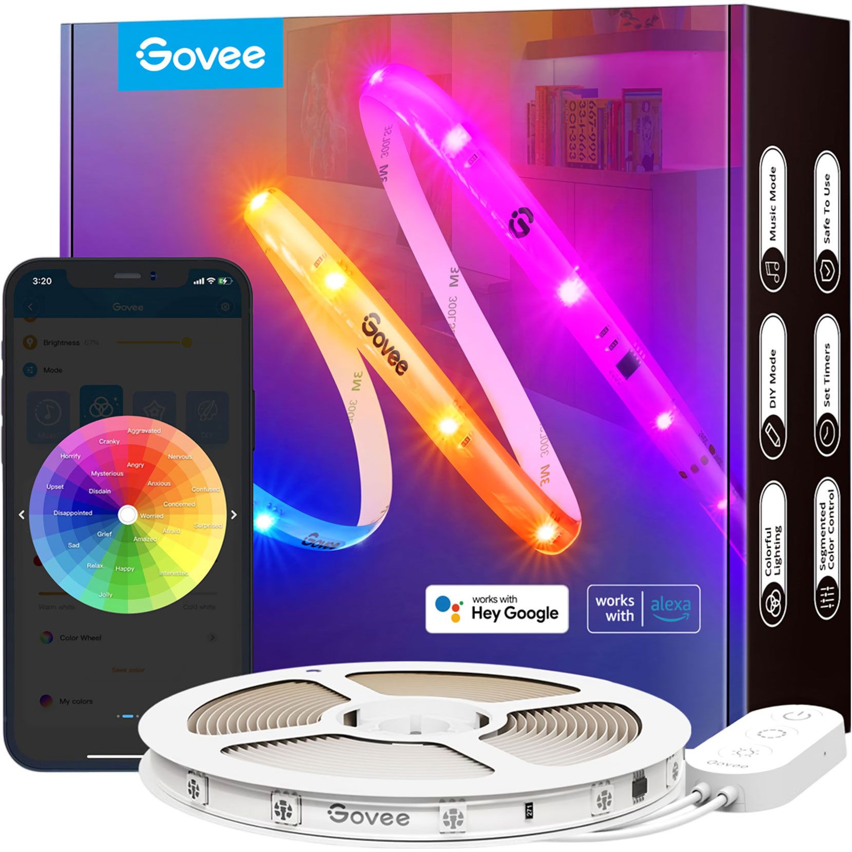 Світлодіодна стрічка Govee H619С LED Strip Light With Protective Coating RGBIC 10м (H619C3D1)
Світлодіодна стрічка Govee H619С LED Strip Light With Protective Coating RGBIC 10м (H619C3D1)