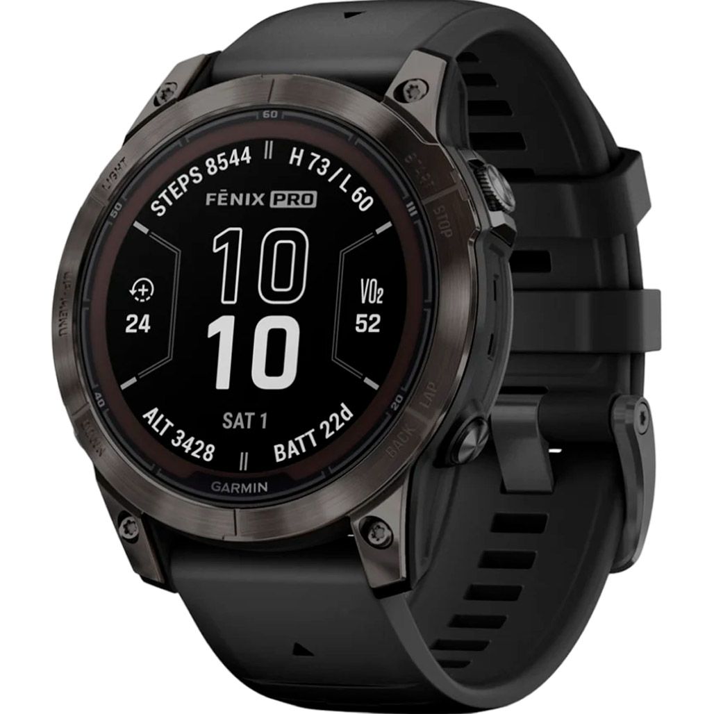 Смарт-годинник Garmin Fenix 7 Pro Sapphire Solar Edition Carbon Gray DLC Titanium with Black Band (010-02777-10)
Смарт-годинник Garmin Fenix 7 Pro Sapphire Solar Edition Carbon Gray DLC Titanium with Black Band (010-02777-10)