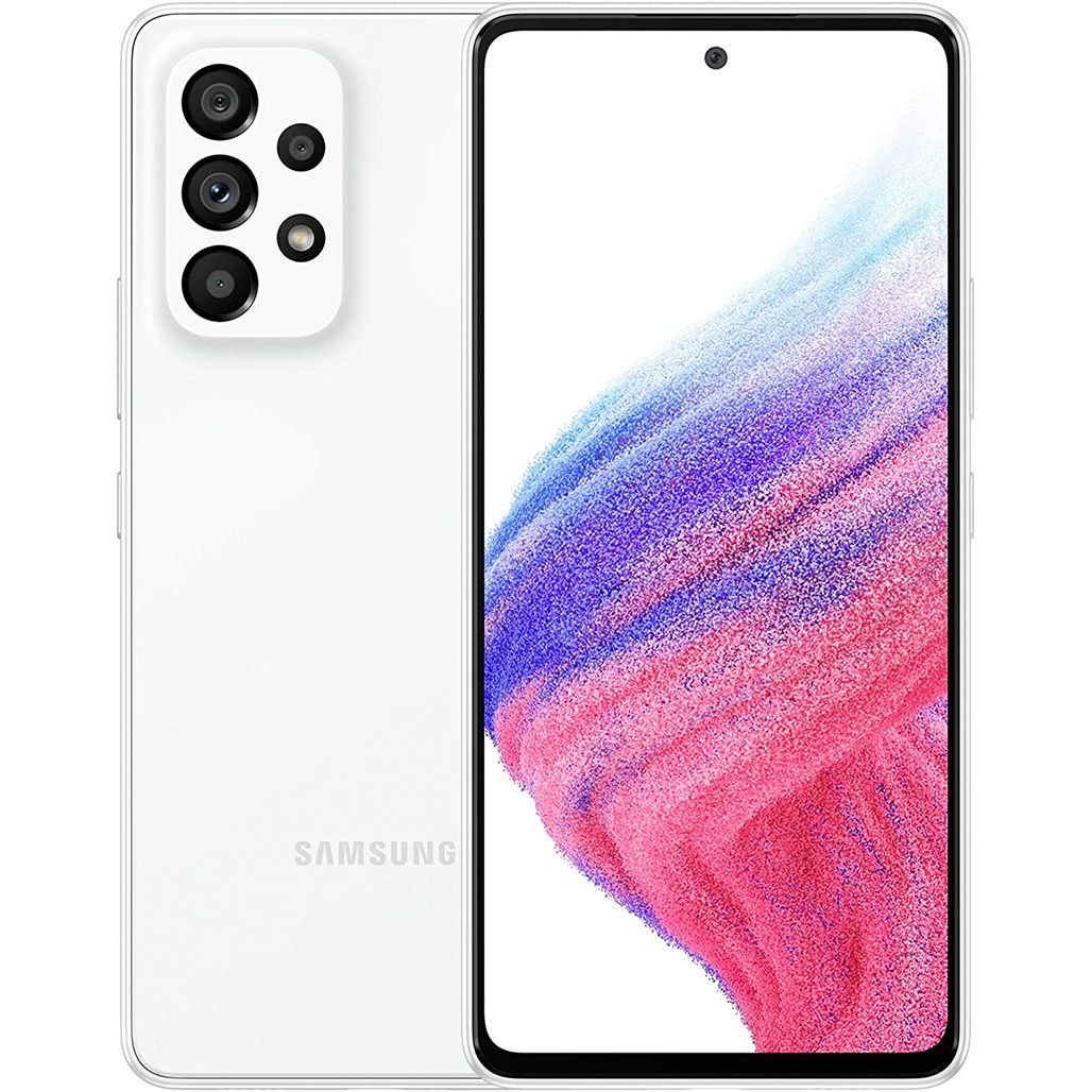 Смартфон Samsung Galaxy A53 5G 6/128GB (SM-A536EZWDSEK) White UA-UCRF
Смартфон Samsung Galaxy A53 5G 6/128GB (SM-A536EZWDSEK) White UA-UCRF