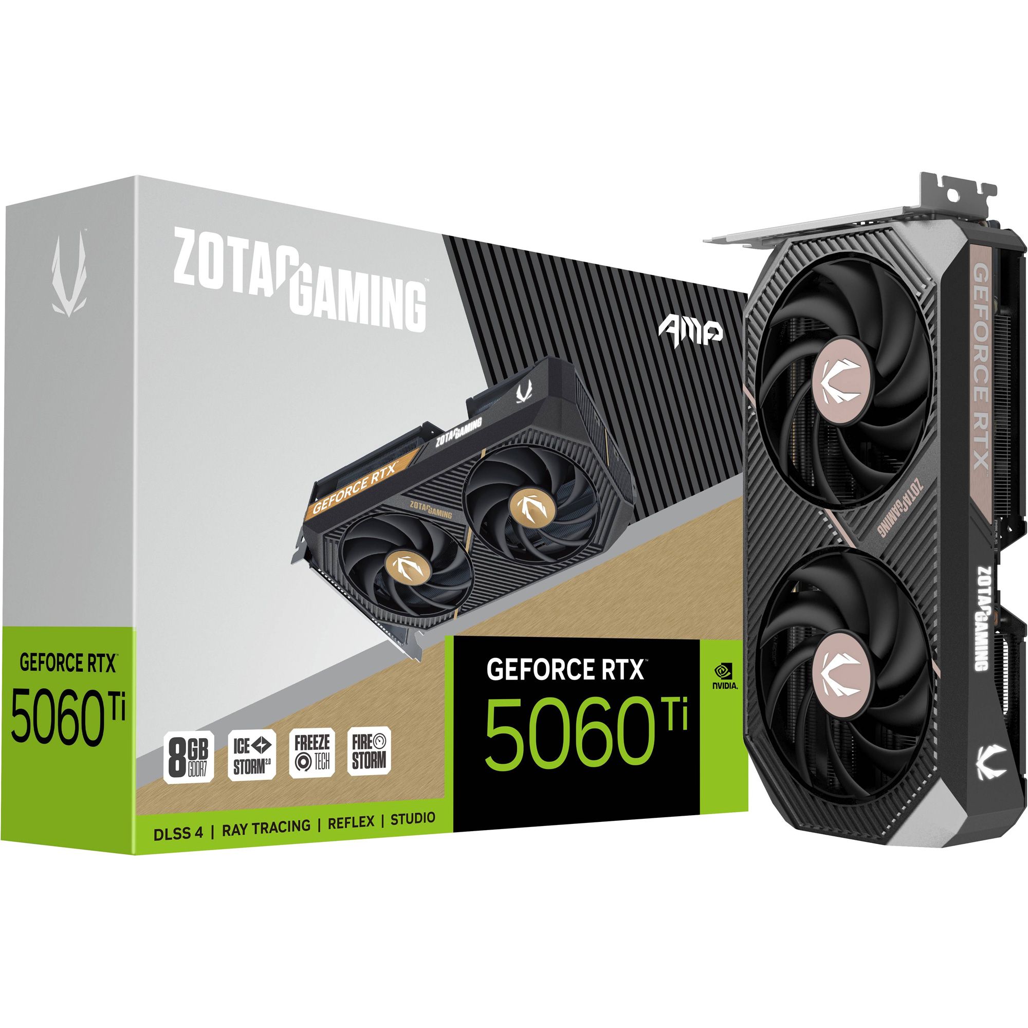 Відеокарта Zotac GeForce RTX 5060 Ti 8GB AMP (ZT-B50610F-10M) EU 
Відеокарта Zotac GeForce RTX 5060 Ti 8GB AMP (ZT-B50610F-10M) EU